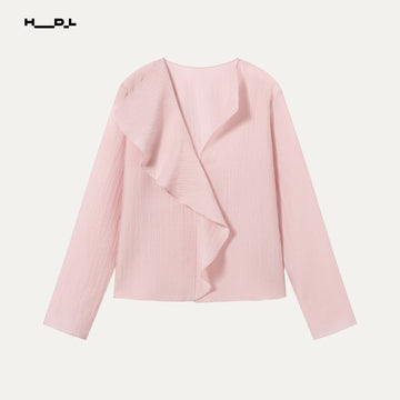 Ruffle V-Neck Shirt