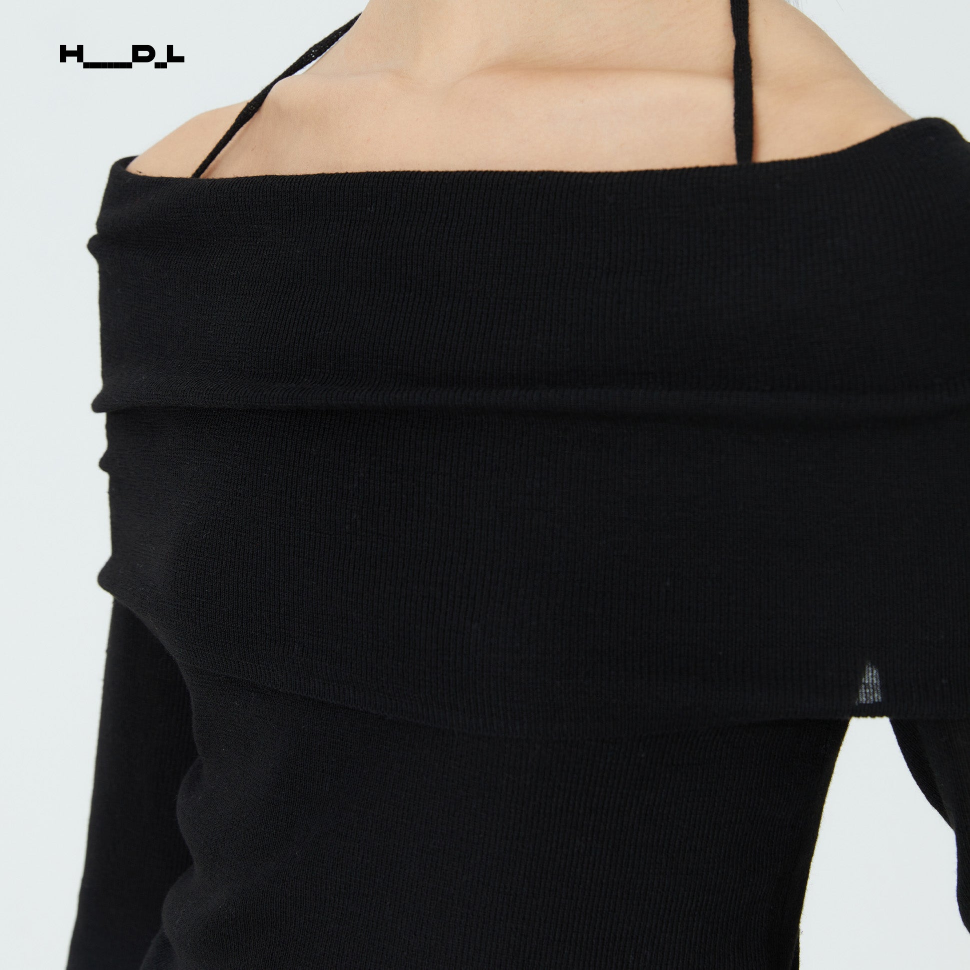 One-Shoulder Long Sleeve Knit Blouse