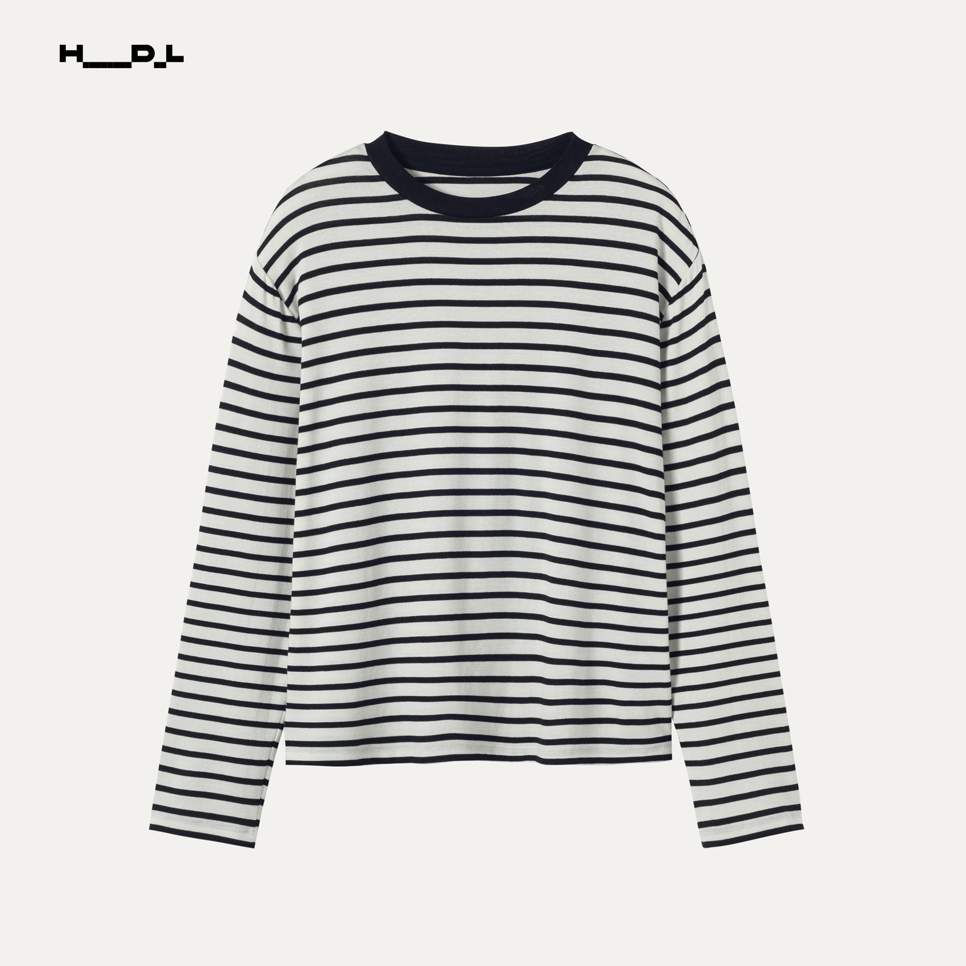 Lyocel-Wool Stripe T-Shirt