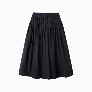 Waist-Gathered Tencel Acetate Skirt