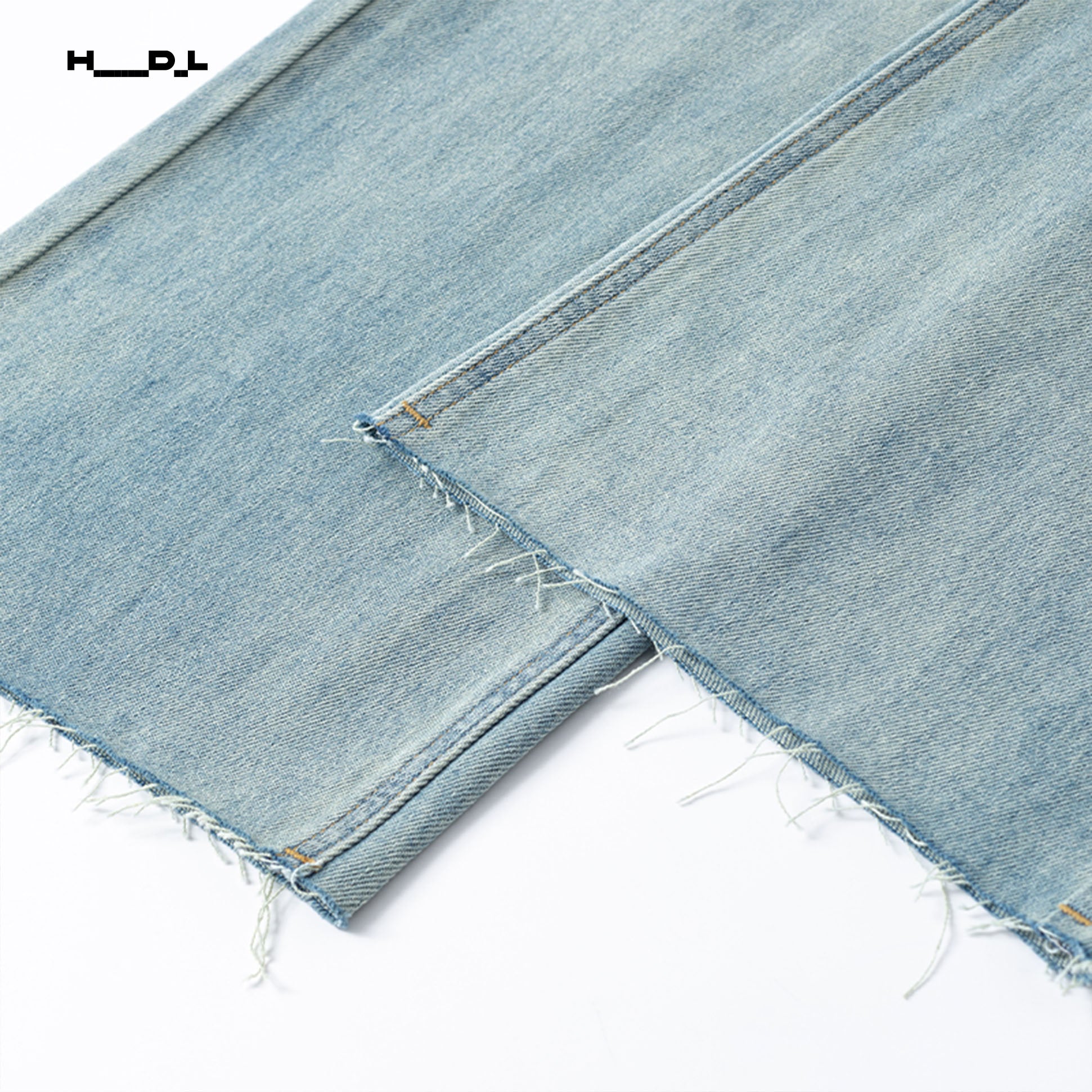 High-Waisted Wide-Leg Floor-Sweeping Jeans