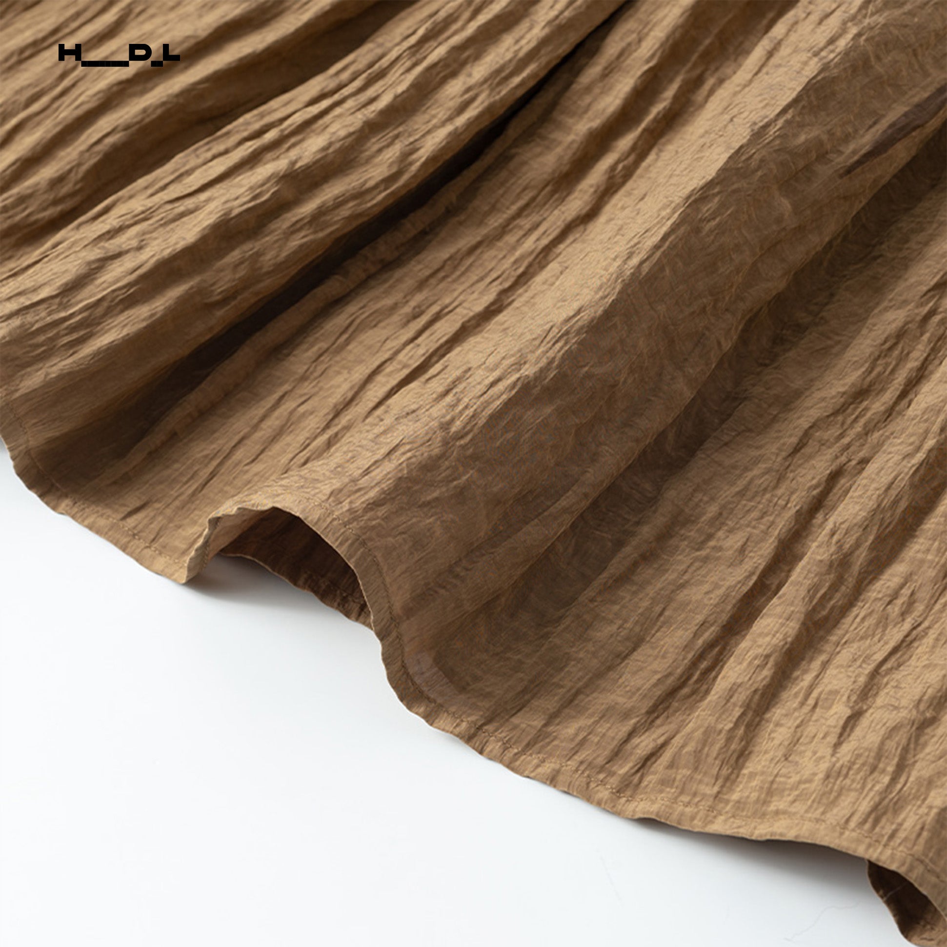 A-Line Wide Hem Elastic Waist Skirt