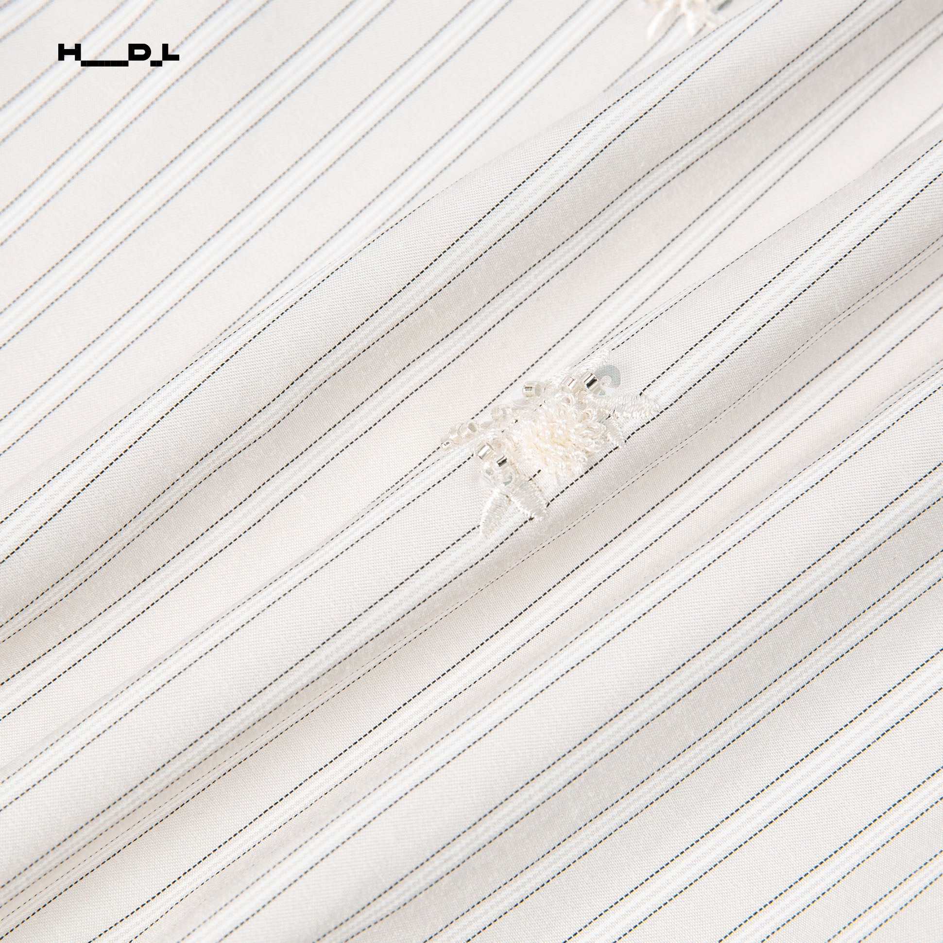 Stripe Detachable Tie Shirt