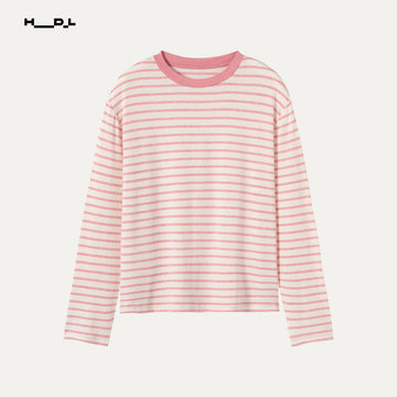 Lyocel-Wool Stripe T-Shirt