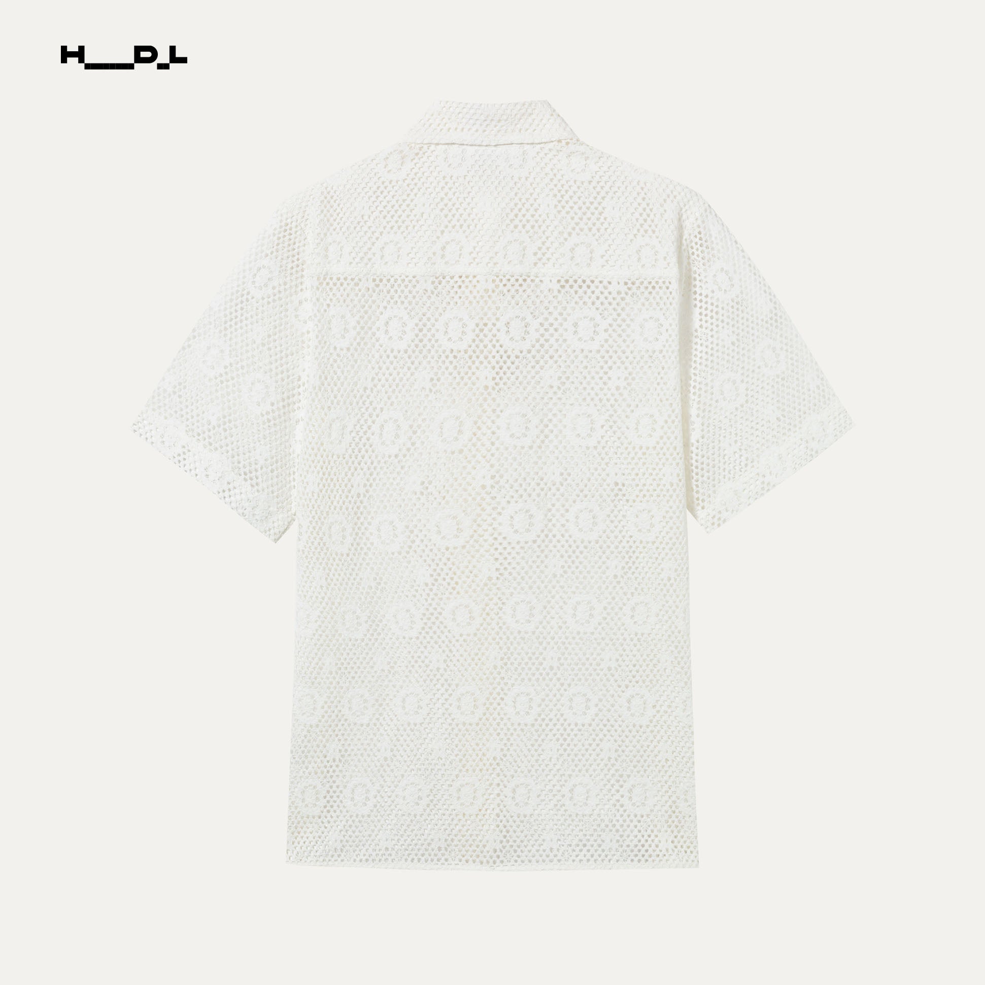 White Vacation Style Lace Shirt