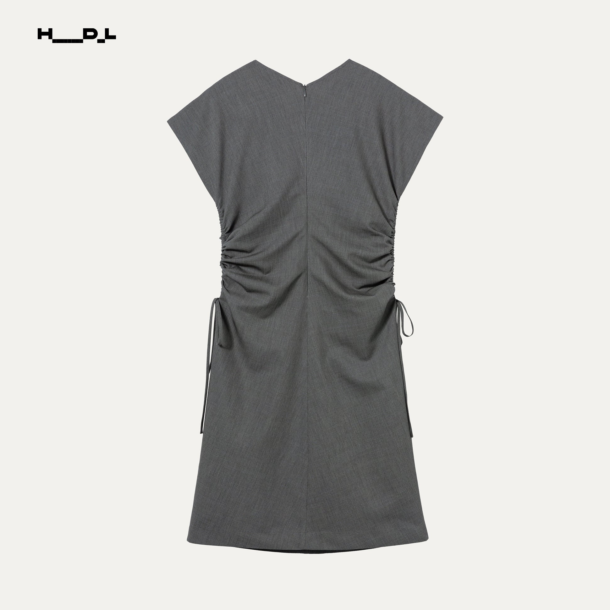 Waist-Gathered Tencel Acetate Dress