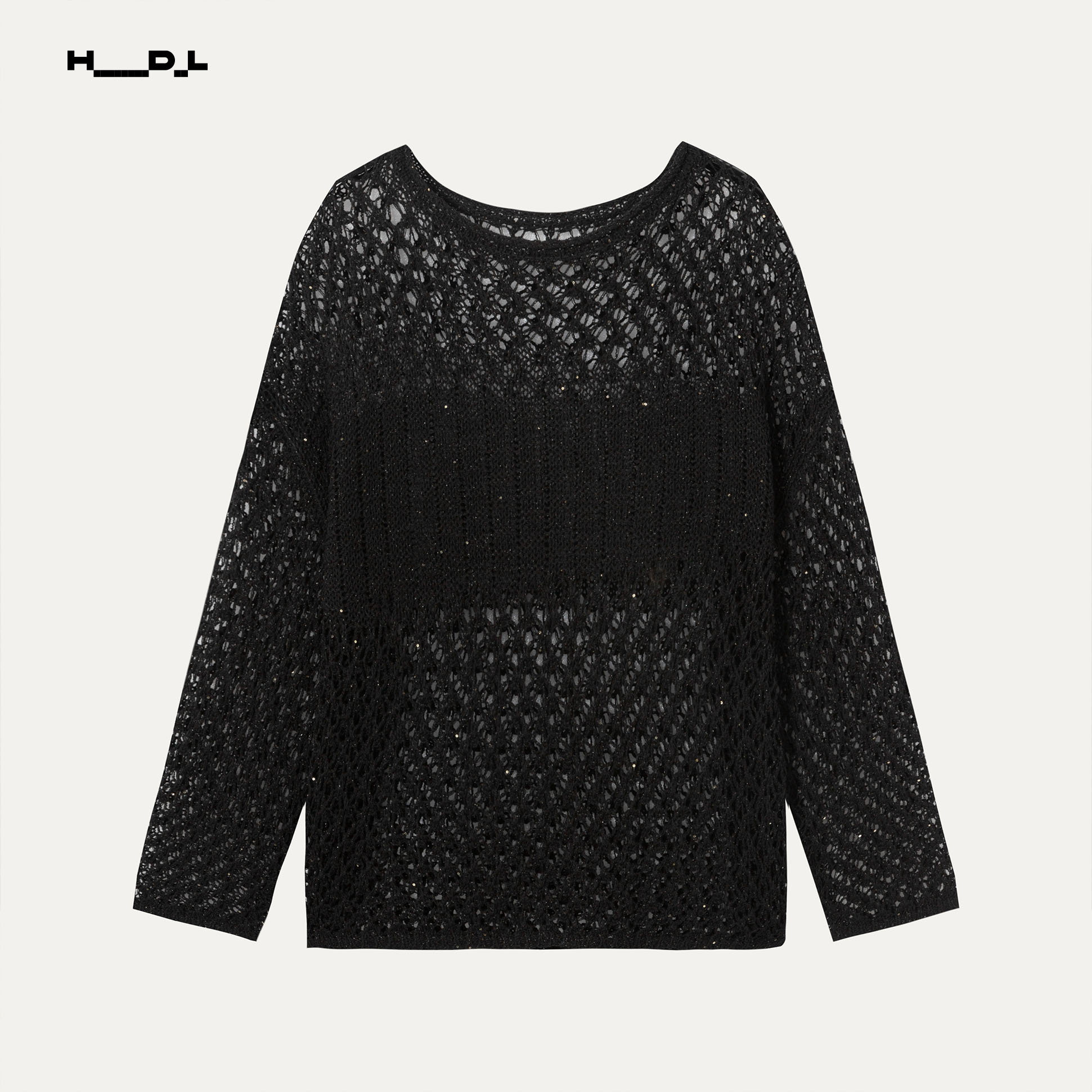 Openwork Long Sleeve Sweater