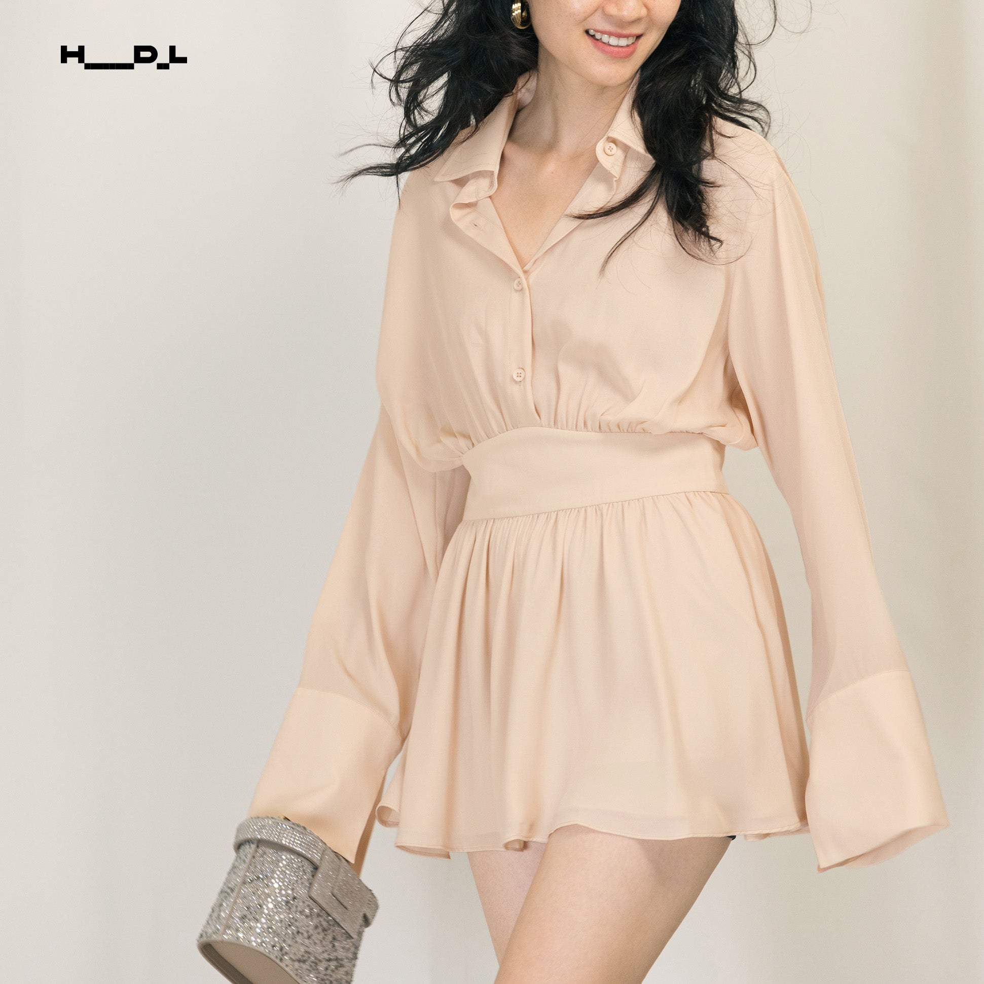 V-Neck Shirt Dress