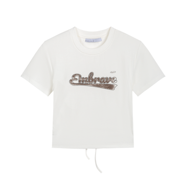 Back Tie Waist Cropped T-Shirt