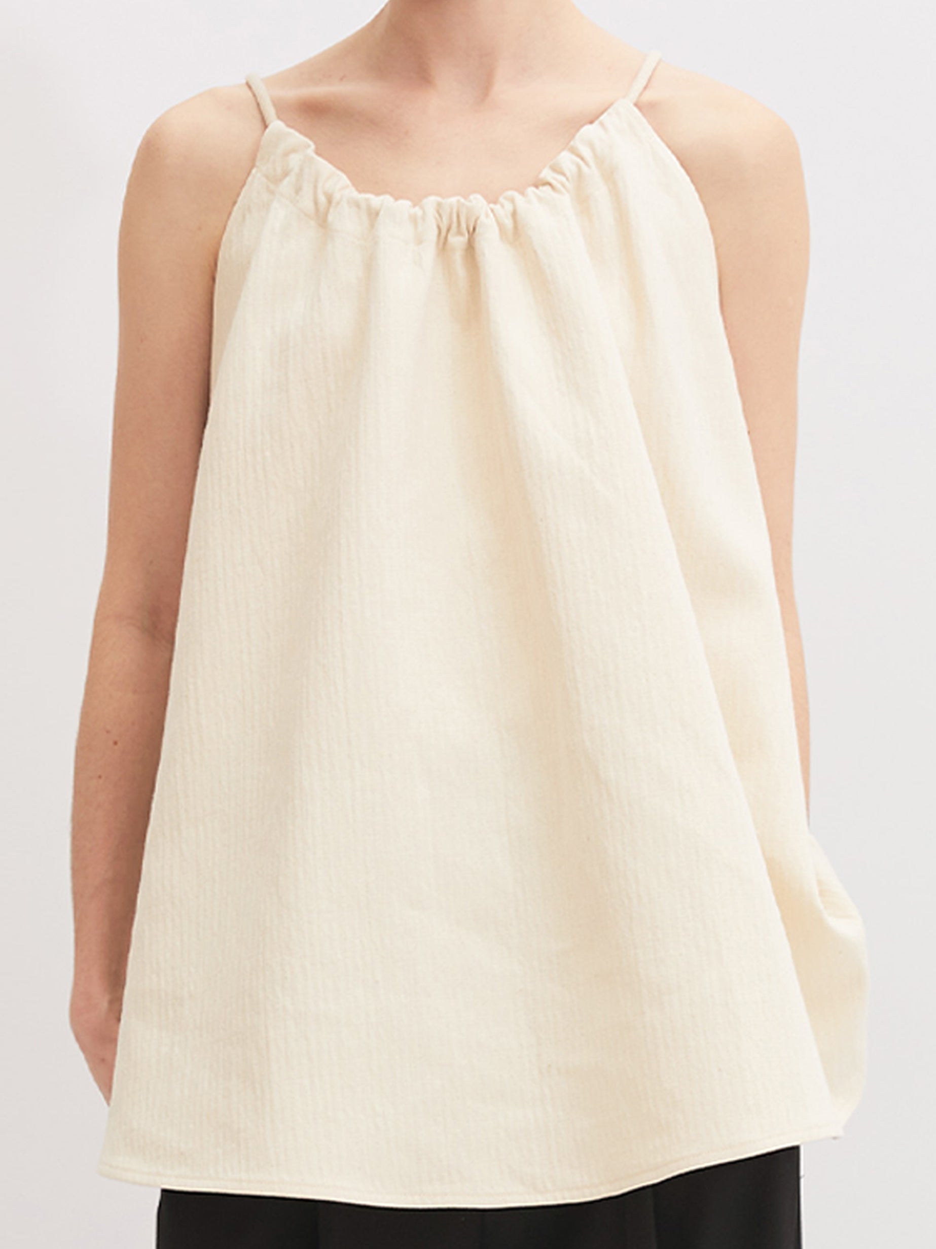 The Jeanne Textured Ripple Halter Top