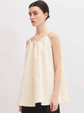 The Jeanne Textured Ripple Halter Top