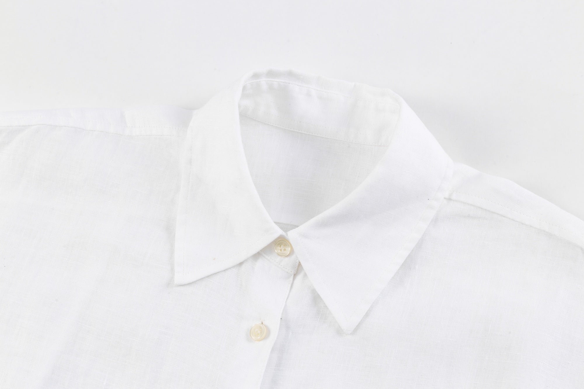Loose Lapel Collar Linen Shirt