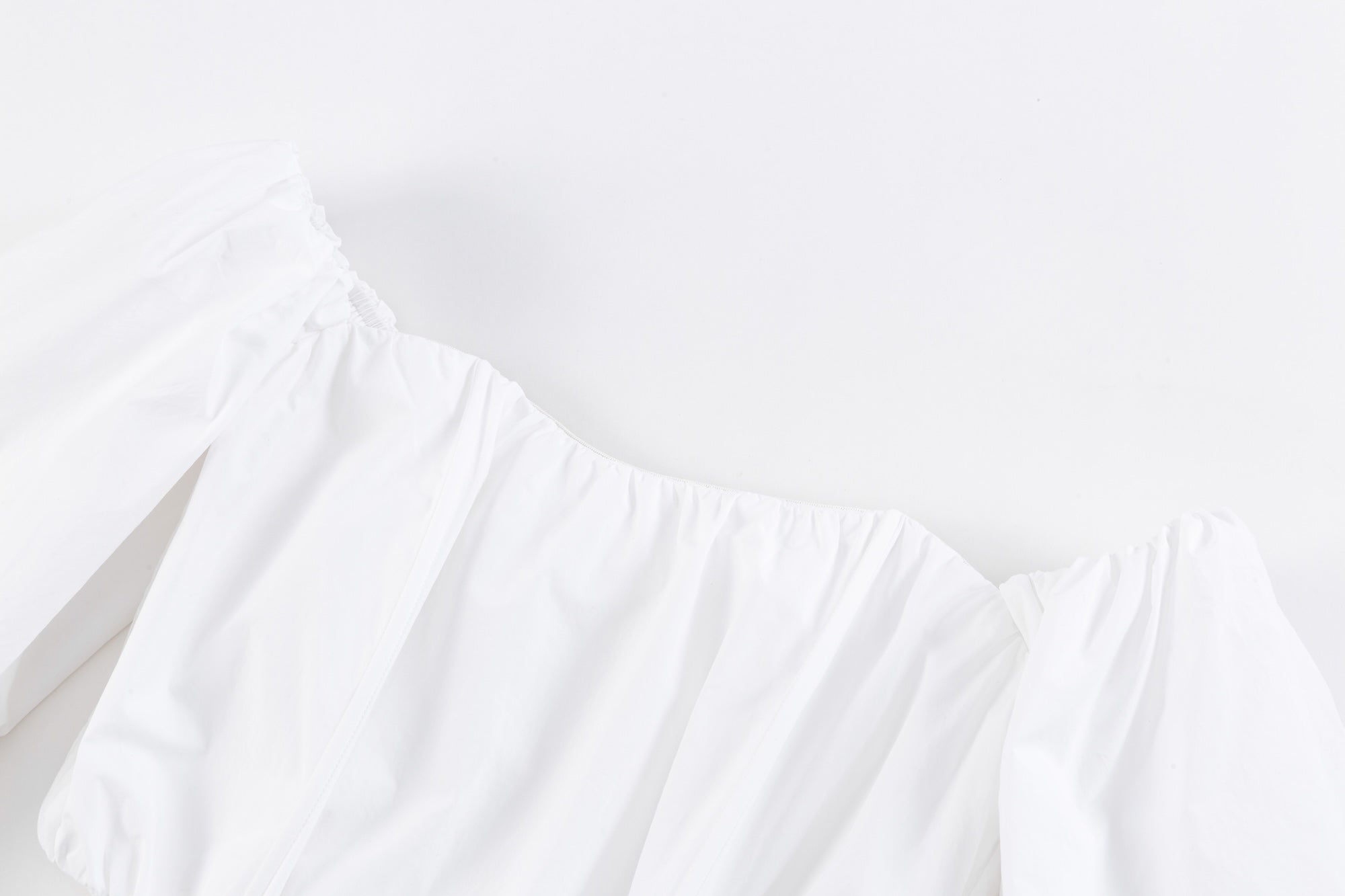 One-Shoulder Gathered Cropped Shirt