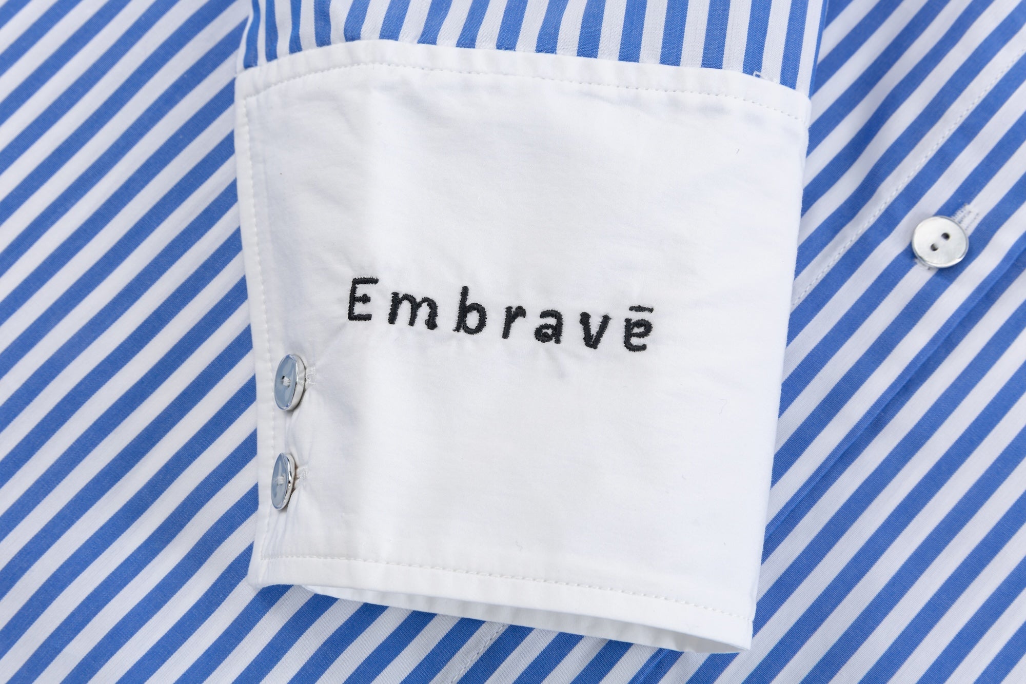Blue-White Stripe Halter Shoulder Shirt