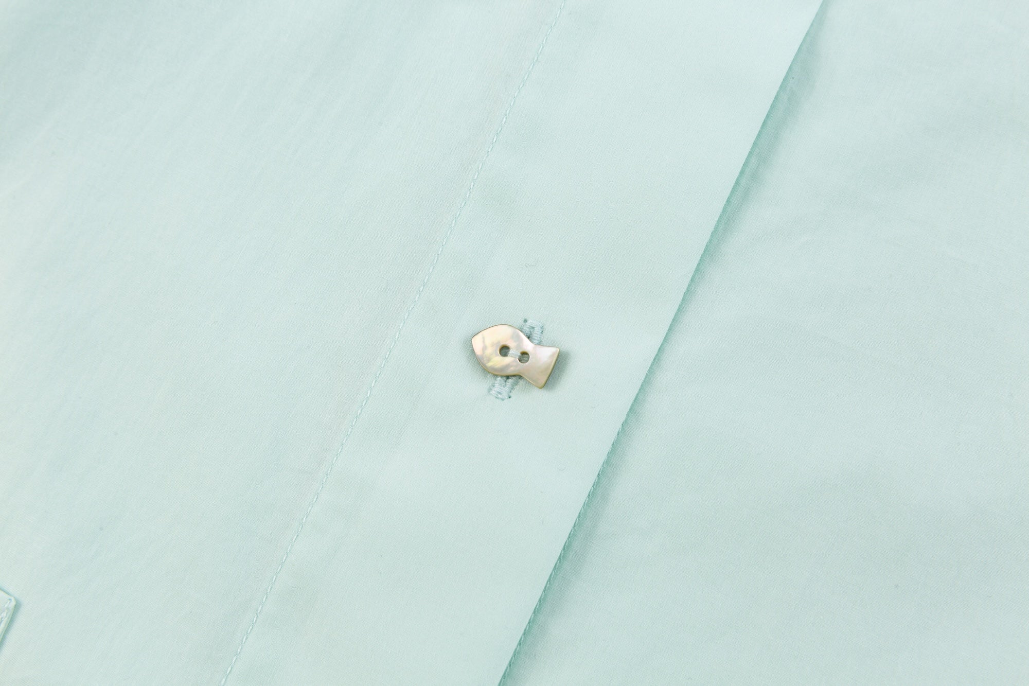 Fitted Cropped Mint Green Shirt