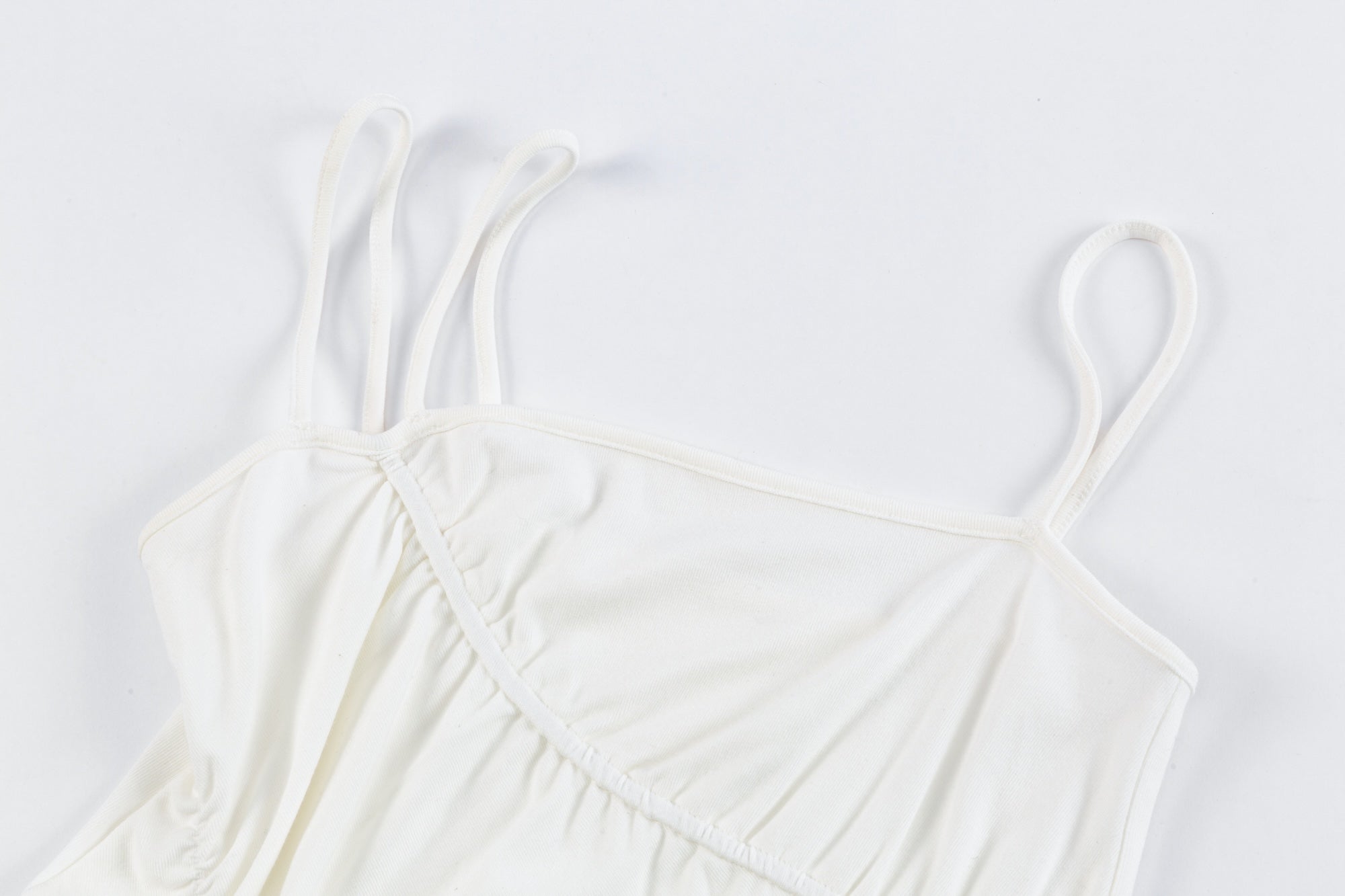 Tiny Gathered Thin Strap Camisole
