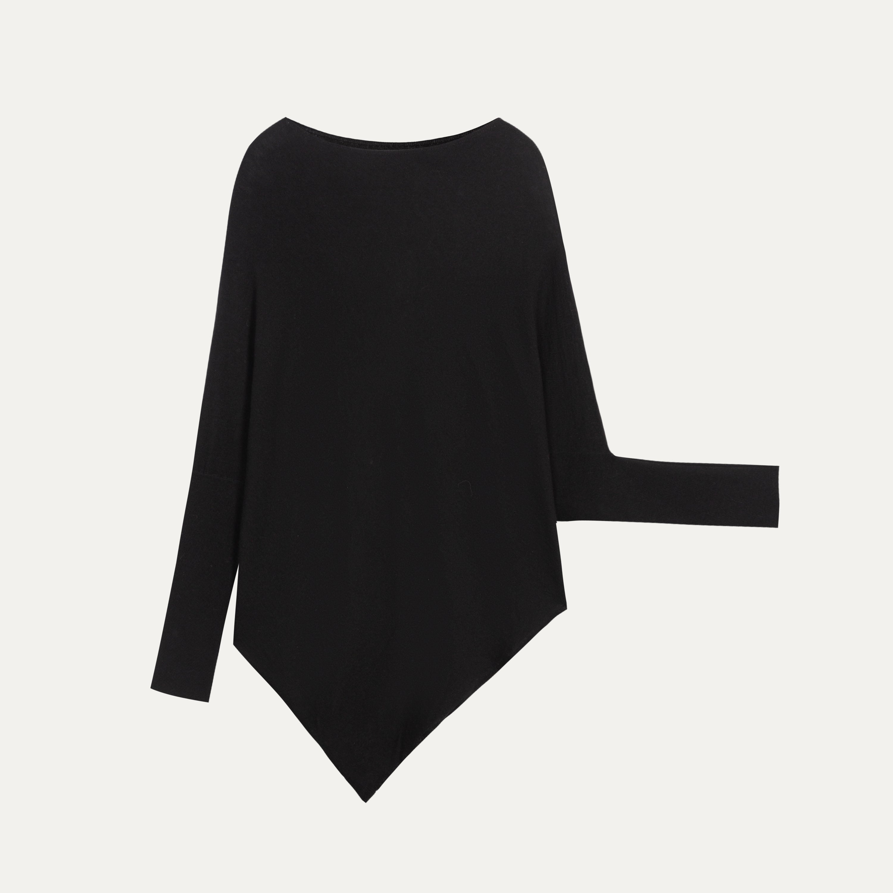 HDL Paire Flamma Draped Asymmetric Off-Shoulder Top
