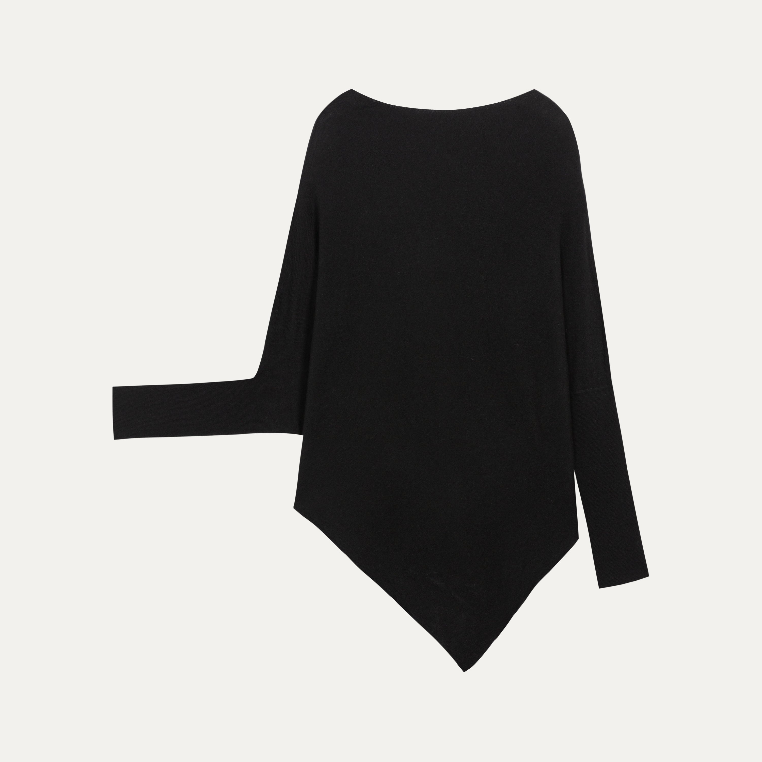 HDL Paire Flamma Draped Asymmetric Off-Shoulder Top