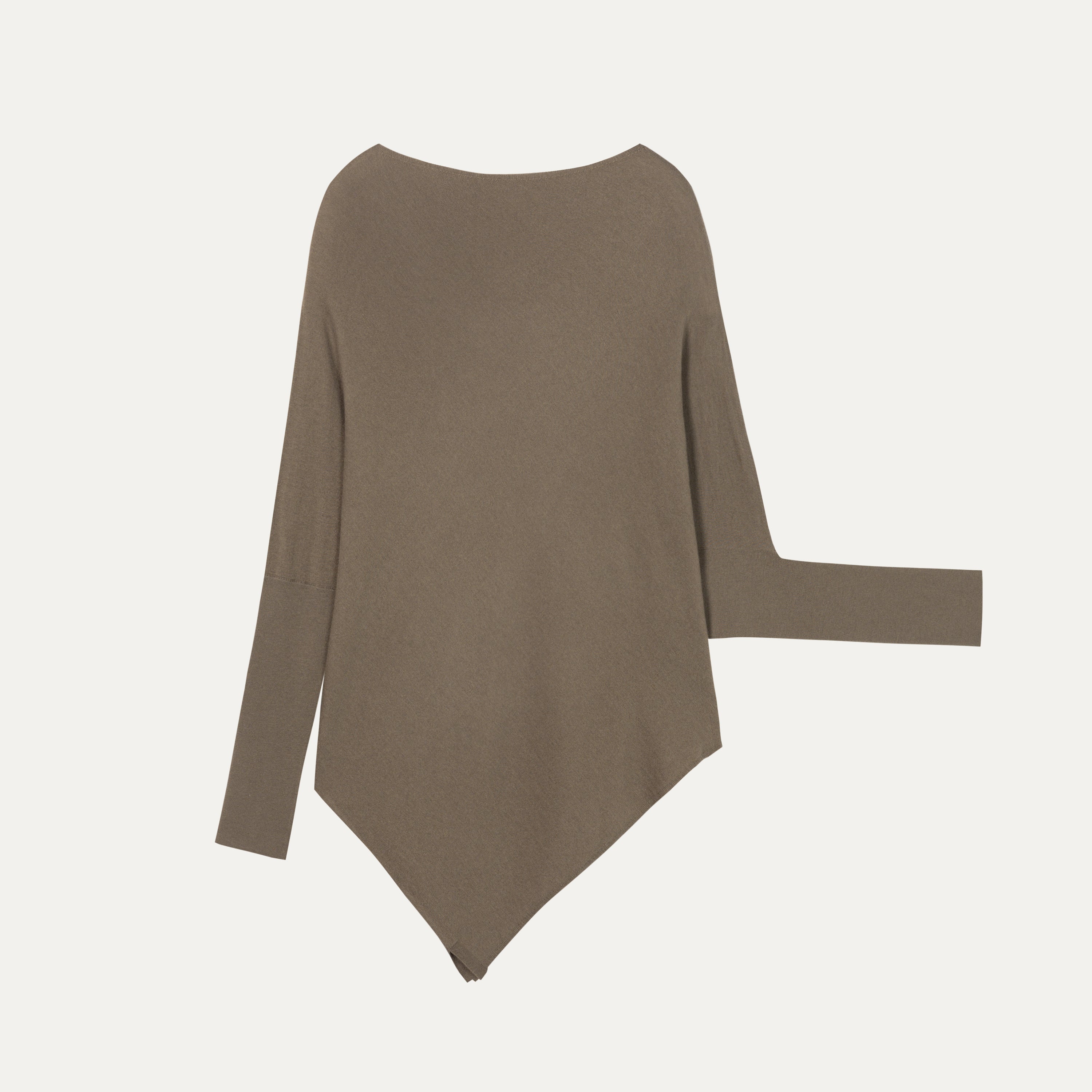 HDL Paire Flamma Draped Asymmetric Off-Shoulder Top