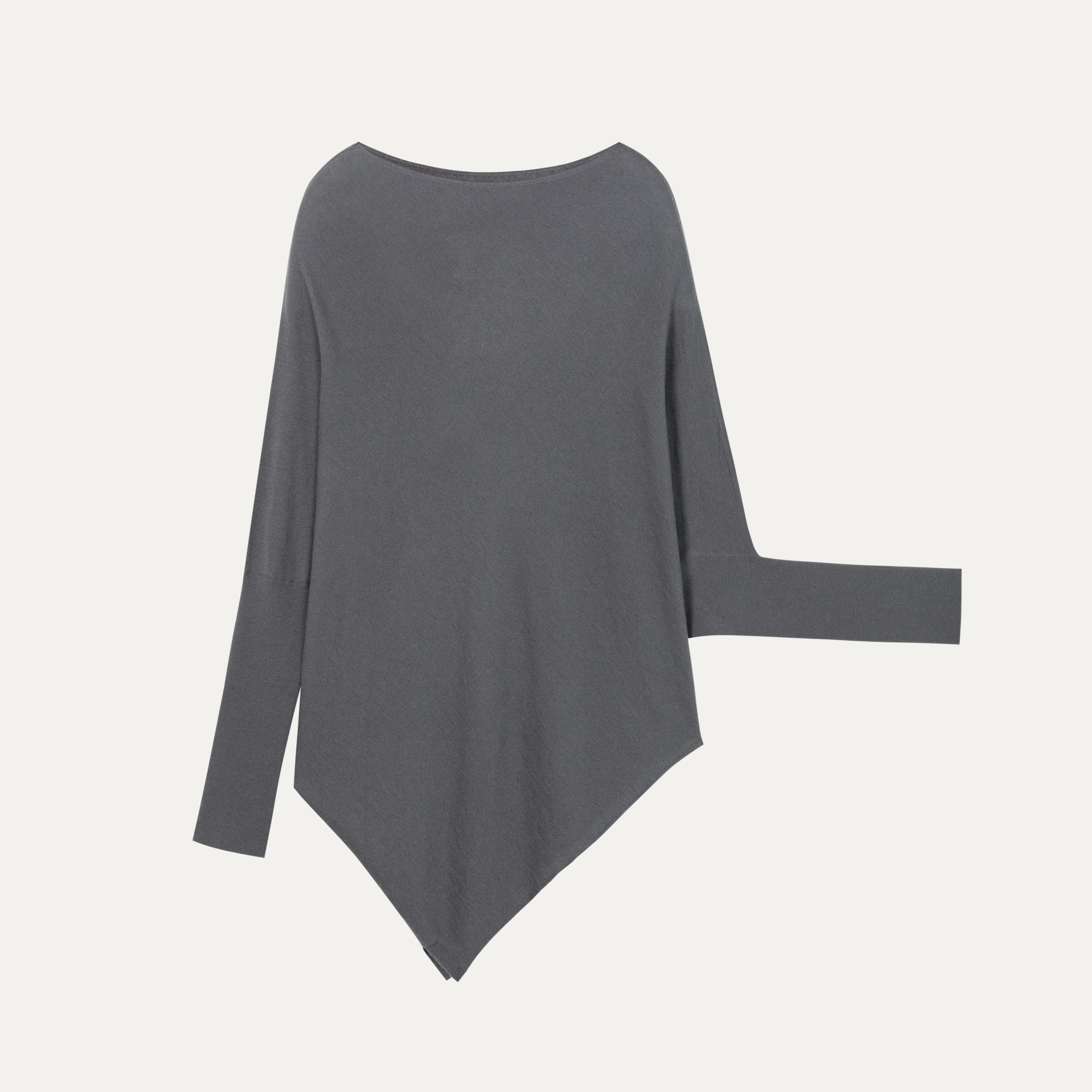 HDL Paire Flamma Draped Asymmetric Off-Shoulder Top