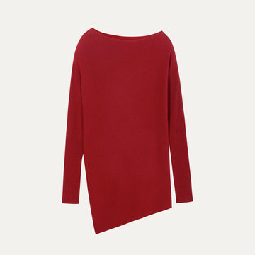 HDL Paire Flamma Draped Asymmetric Off-Shoulder Top