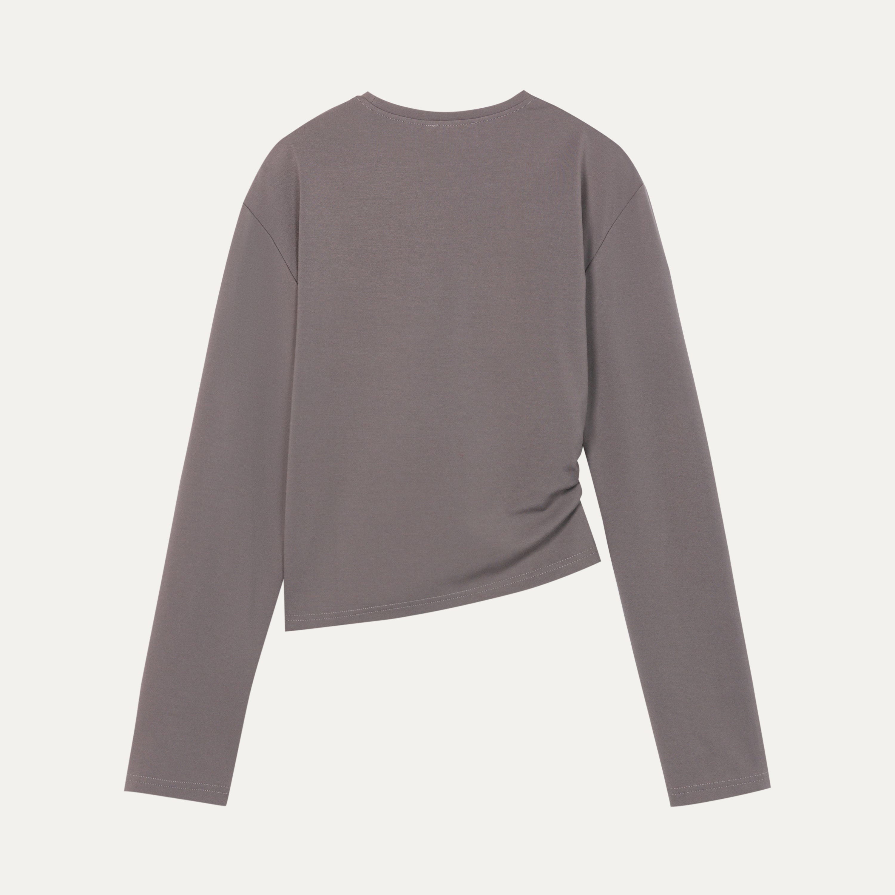 HDL Paire Flamma Grey Brown Panel Casual Top