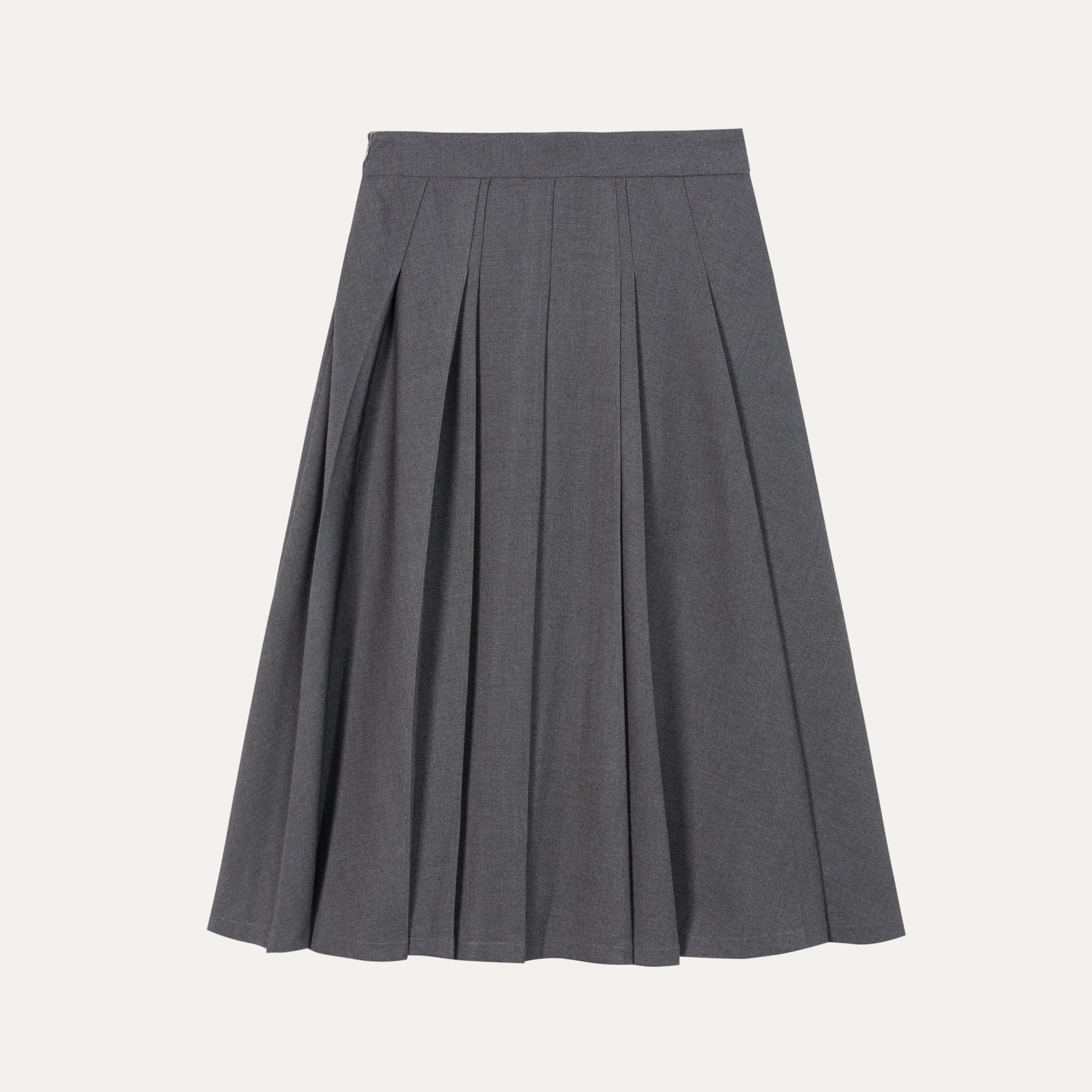 HDL Paire Flamma Grey Pleated Midi Skirt