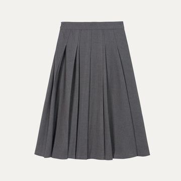 HDL Paire Flamma Grey Pleated Midi Skirt