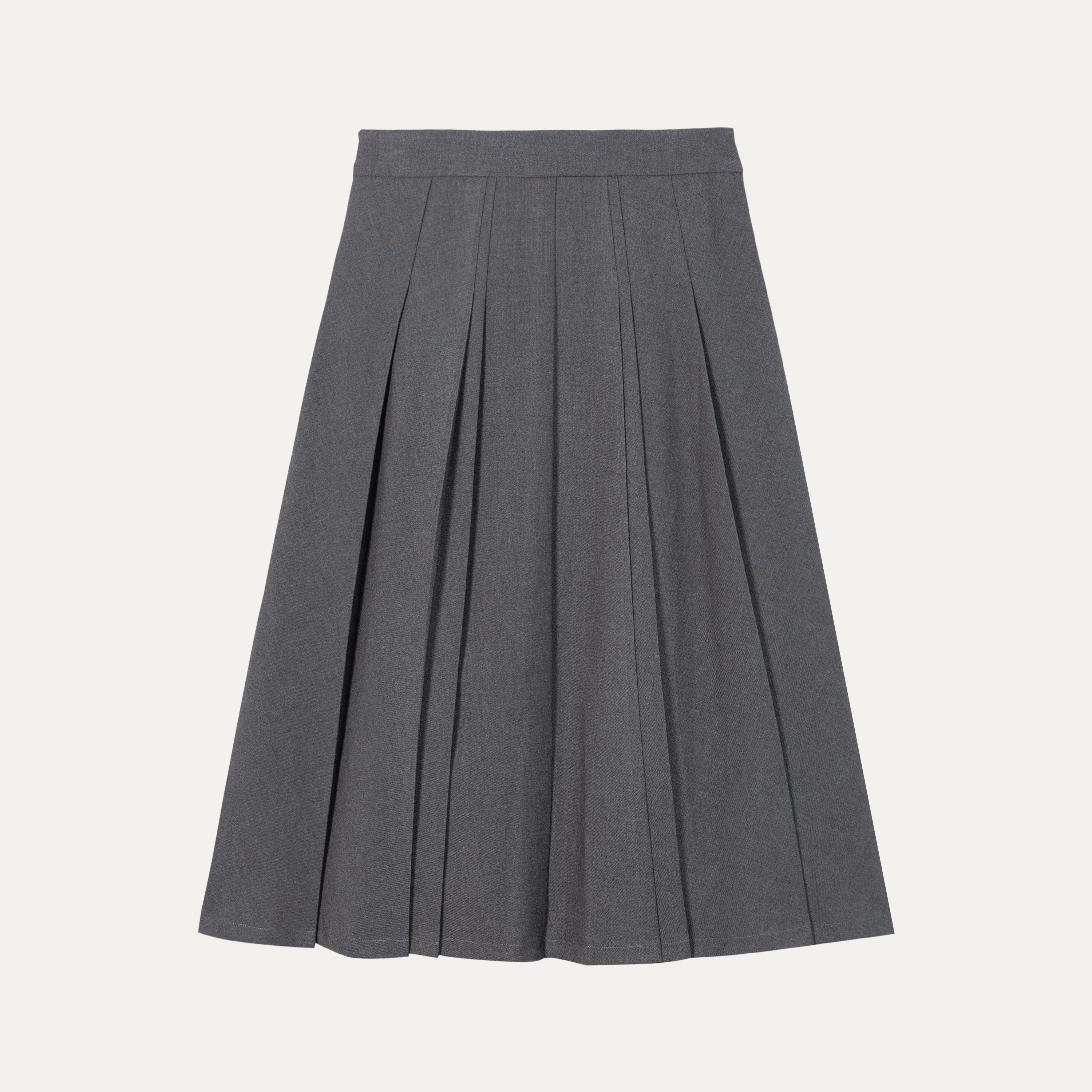 HDL Paire Flamma Grey Pleated Midi Skirt