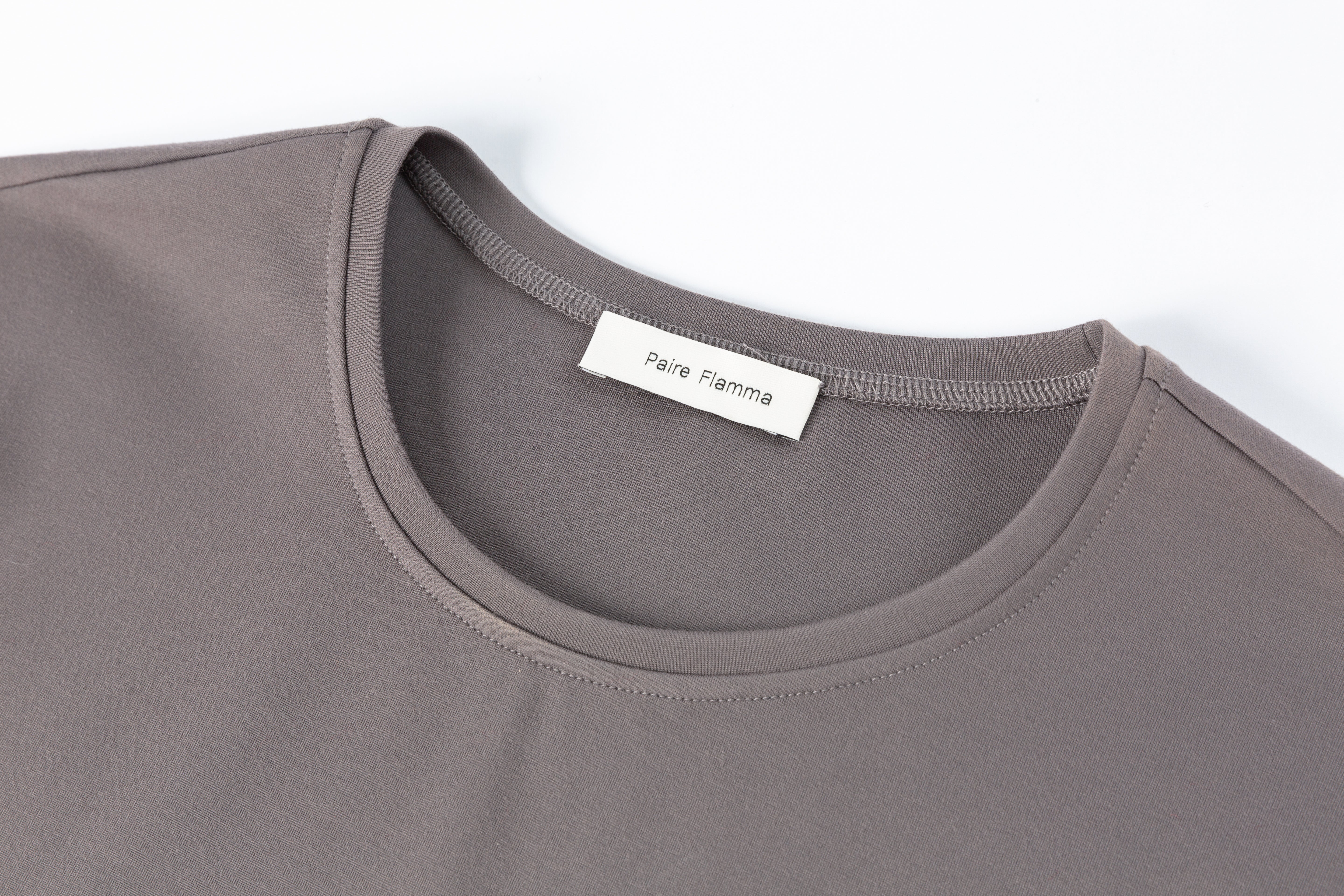 HDL Paire Flamma Grey Brown Panel Casual Top