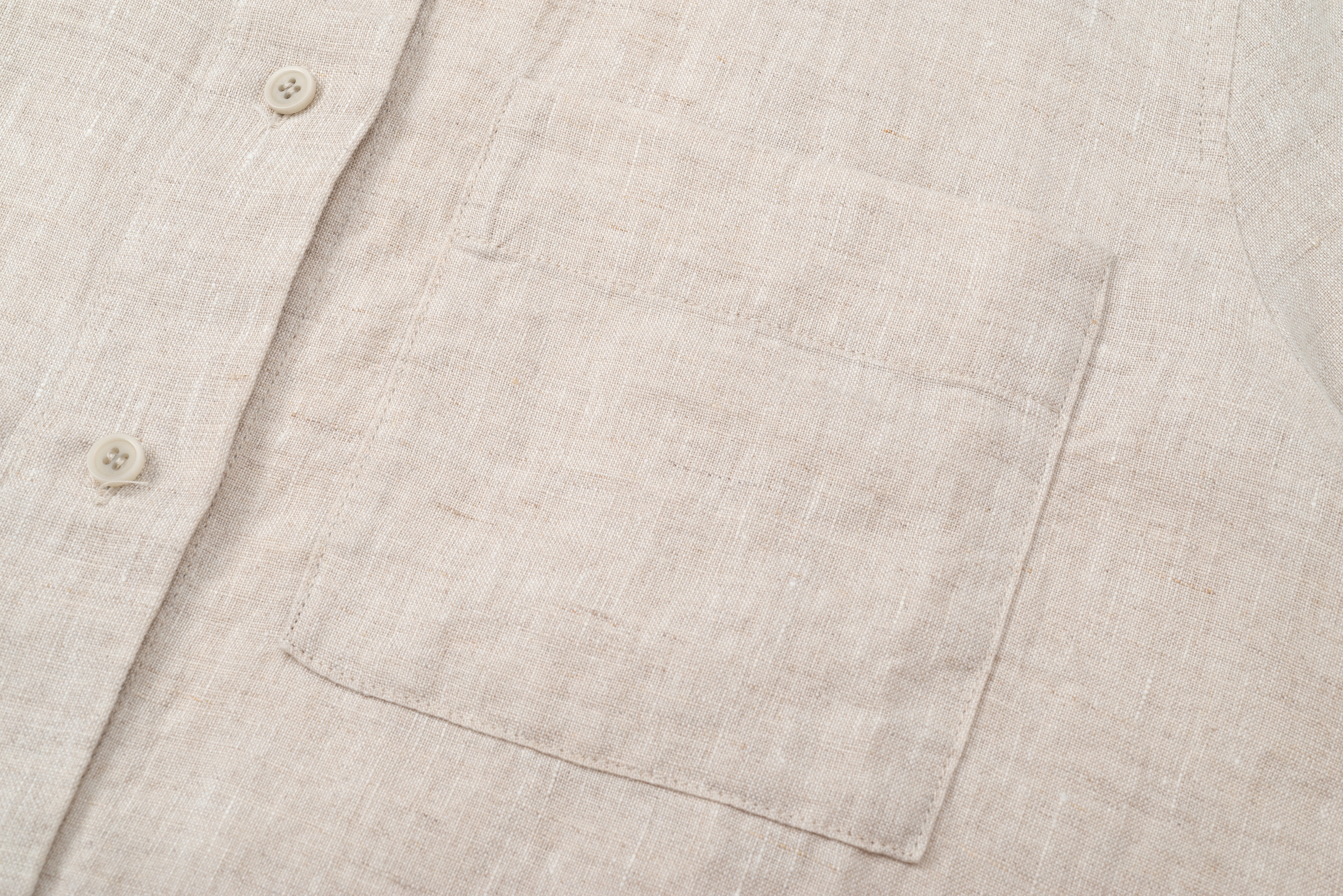 Lapel Collar Cropped Linen Shirt