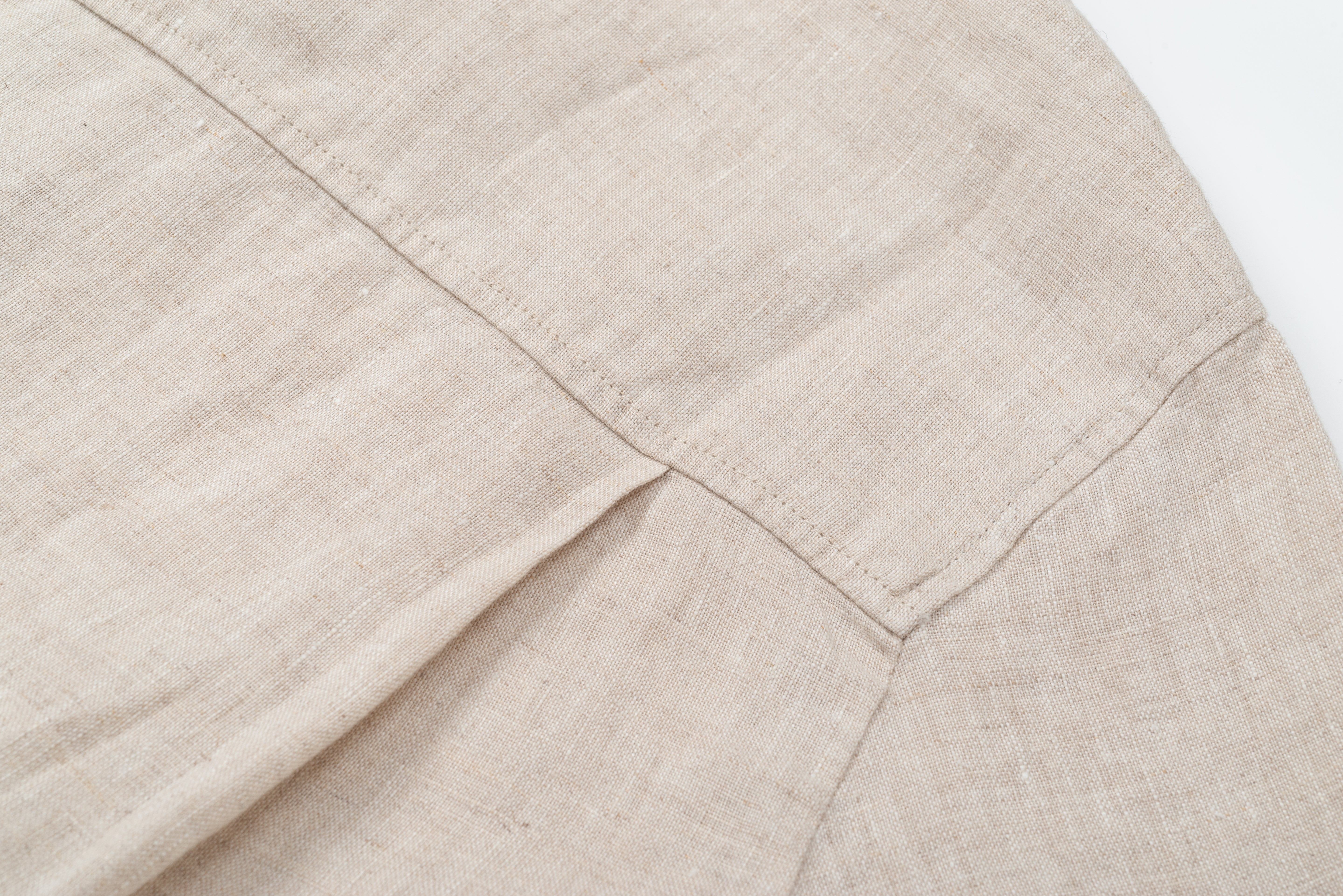 Lapel Collar Cropped Linen Shirt