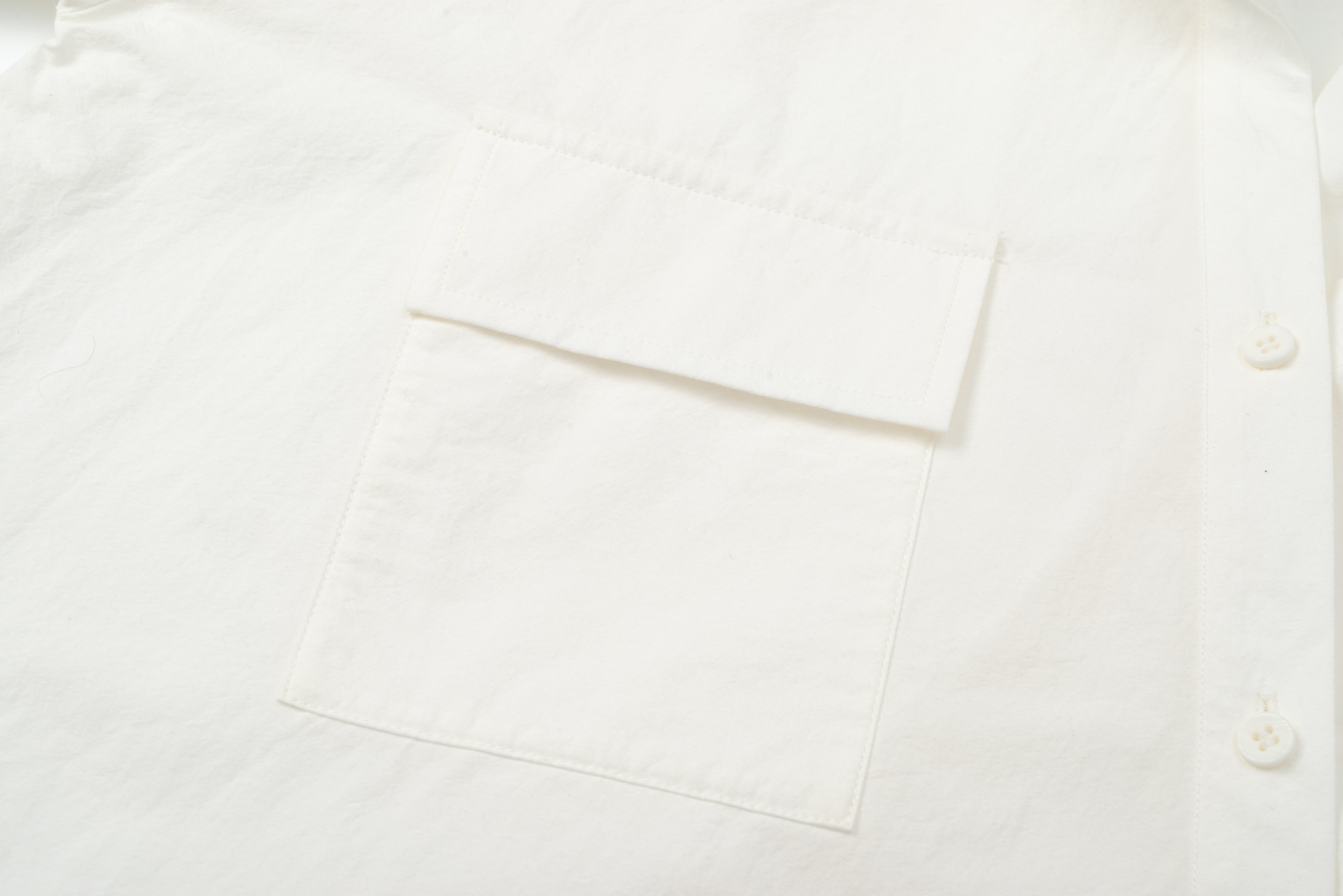 Asymmetric Placket Tie Belt White Shirt