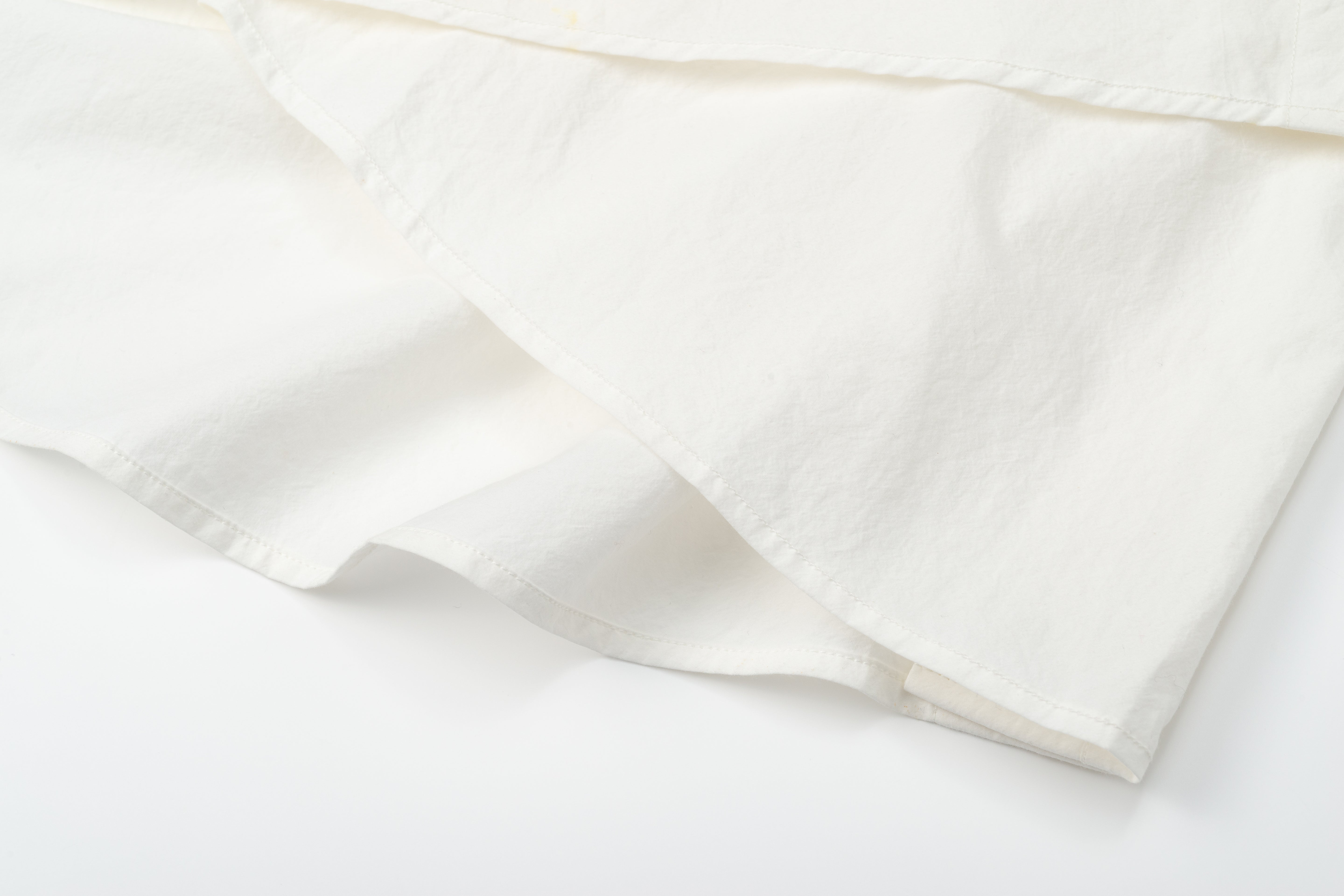 Asymmetric Placket Tie Belt White Shirt