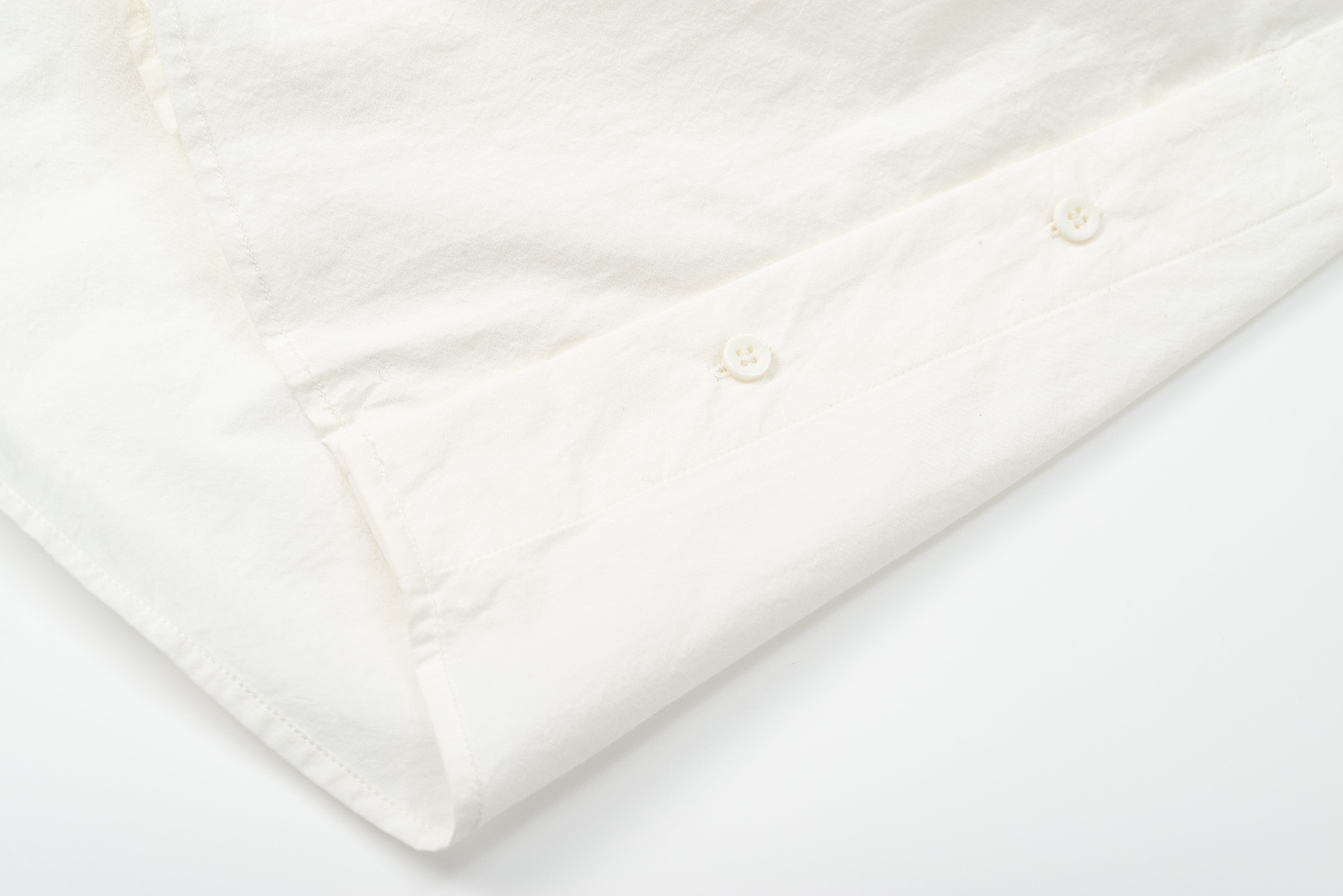 Asymmetric Placket Tie Belt White Shirt