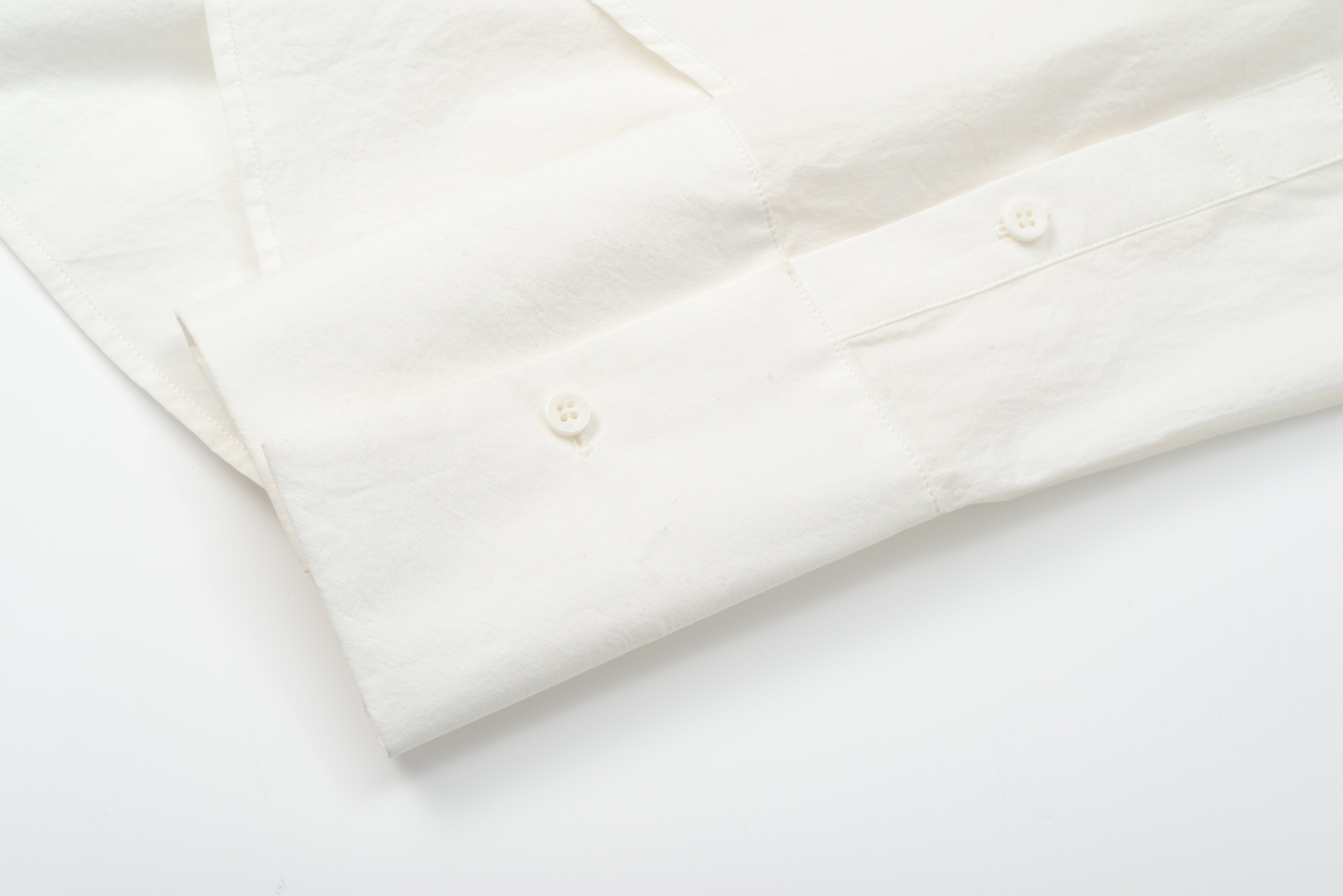 Asymmetric Placket Tie Belt White Shirt