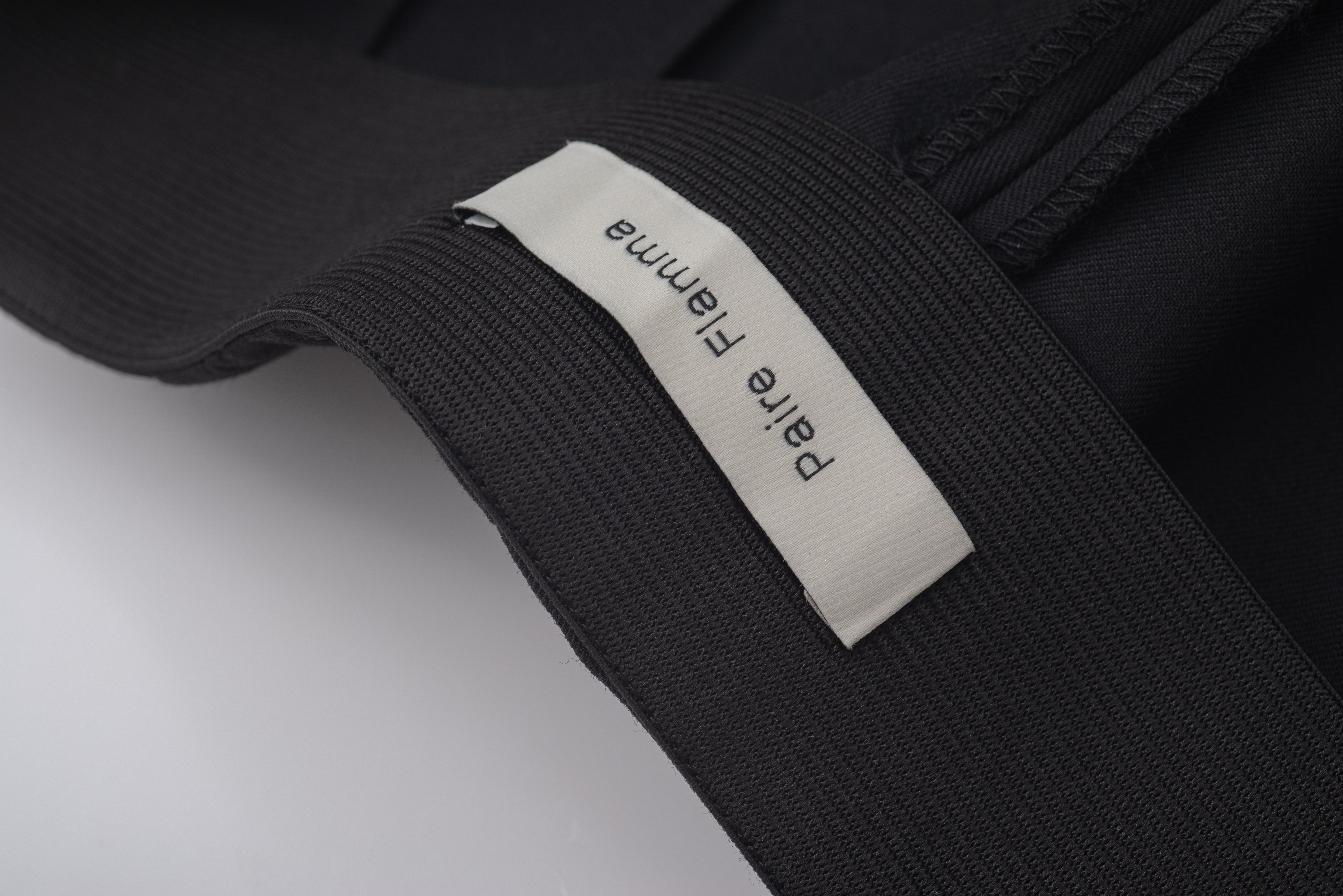 HDL Paire Flamma Black Textured Tailored Trousers
