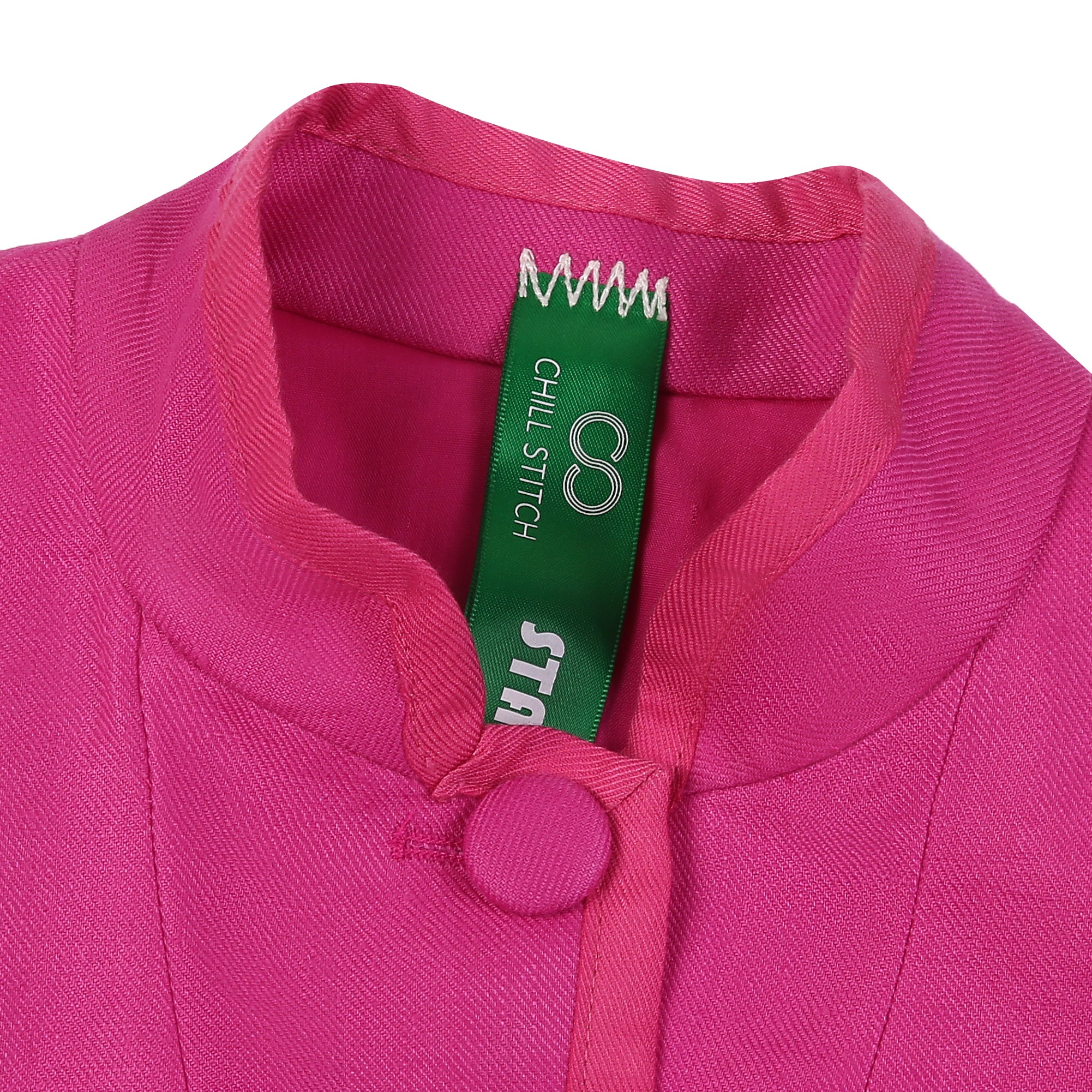 Rose Red Stand-Collar Jacket