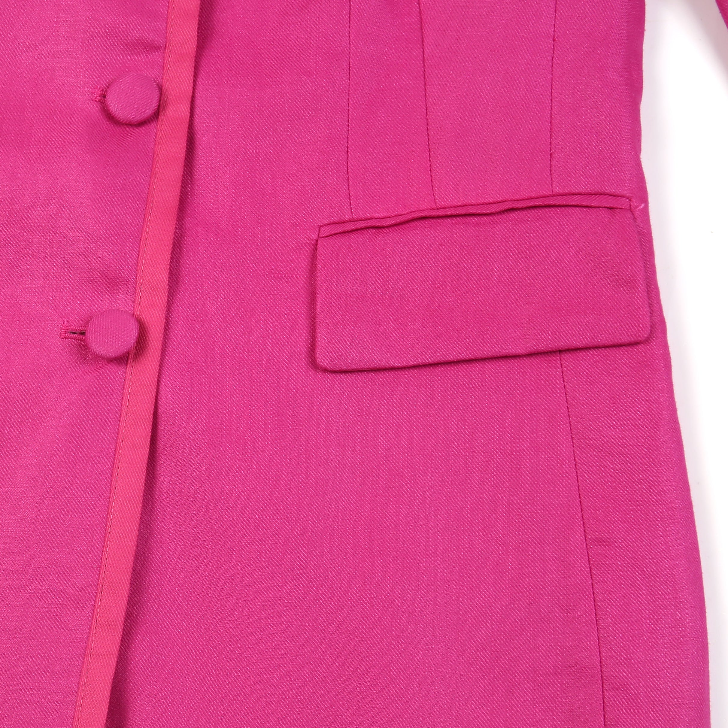 Rose Red Stand-Collar Jacket
