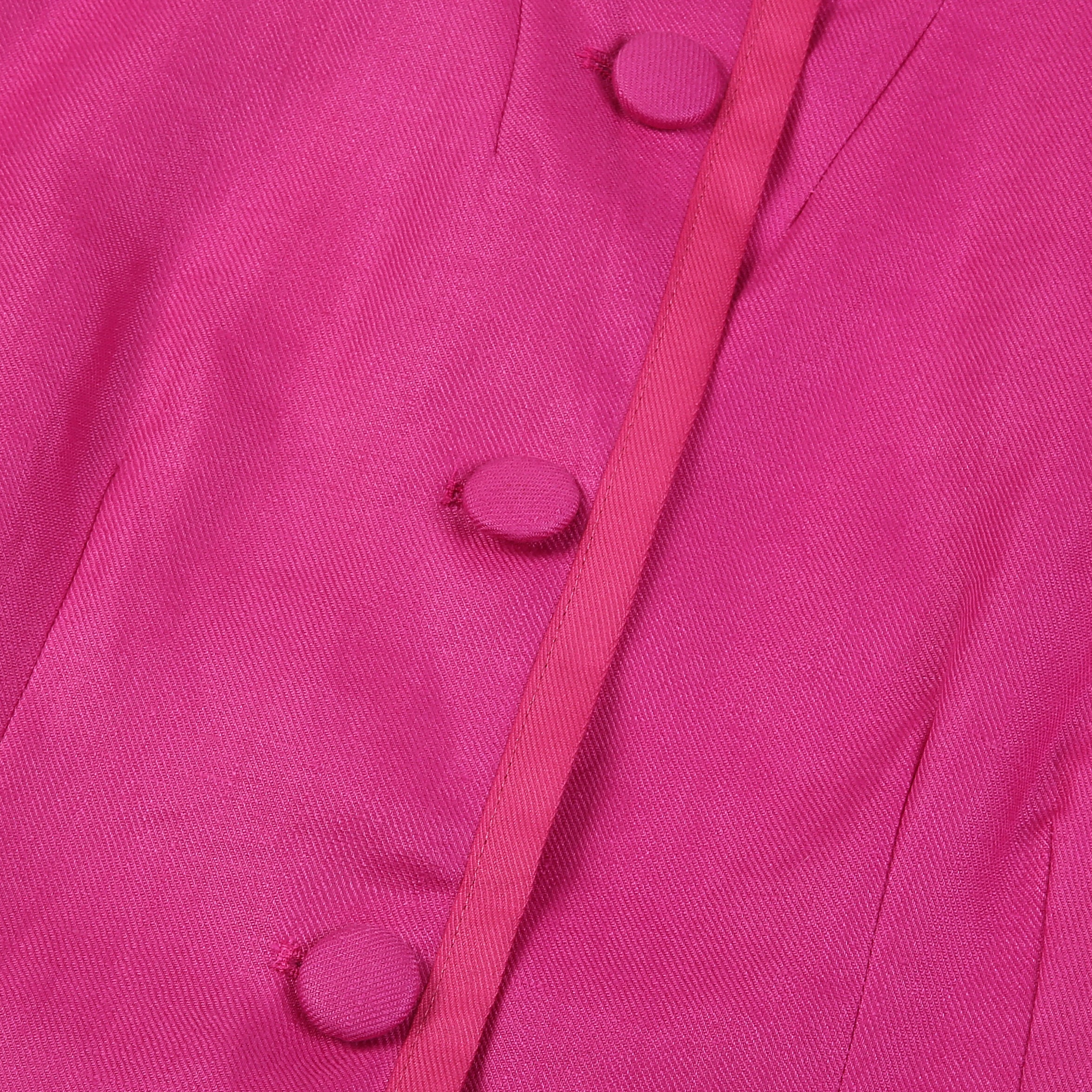 Rose Red Stand-Collar Jacket