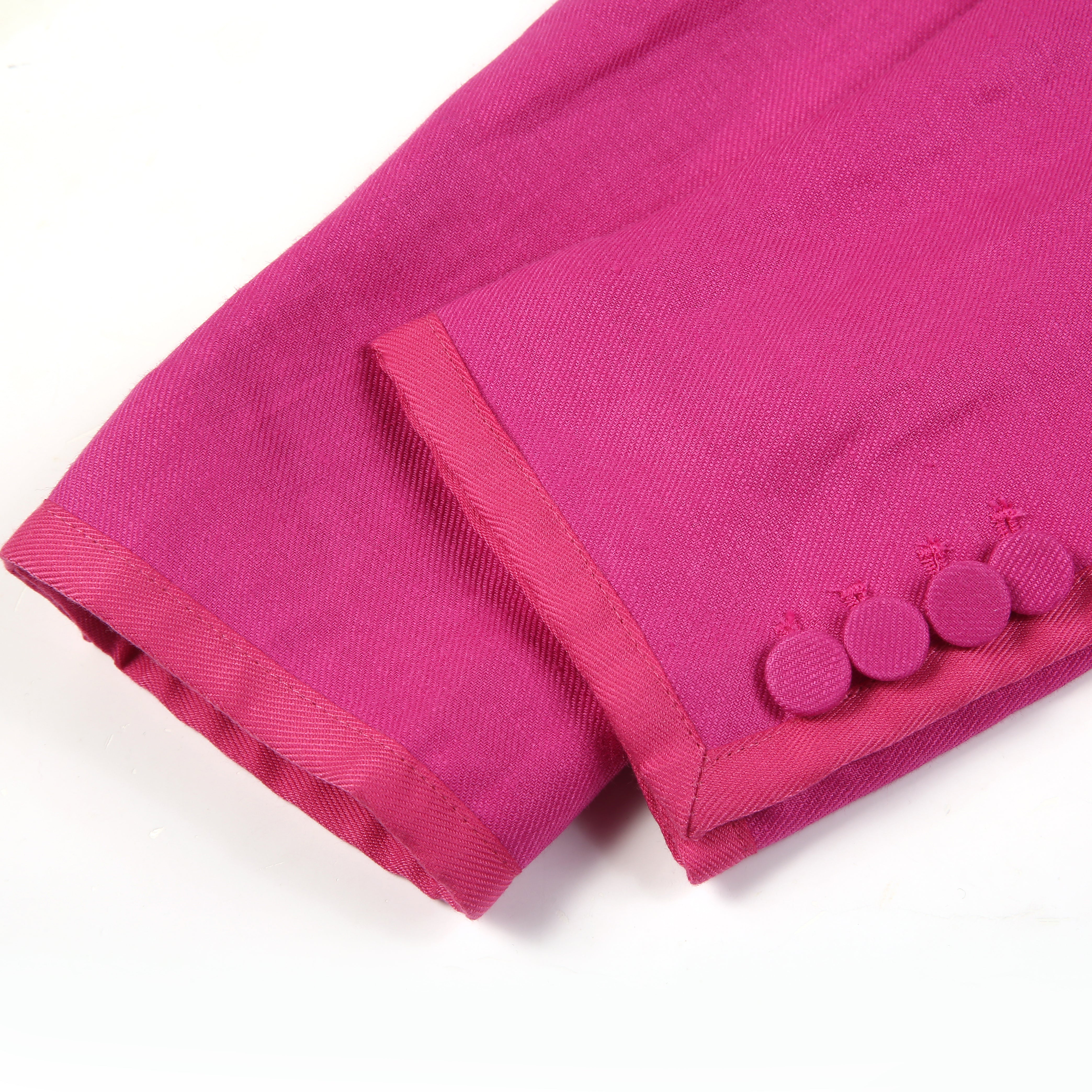 Rose Red Stand-Collar Jacket