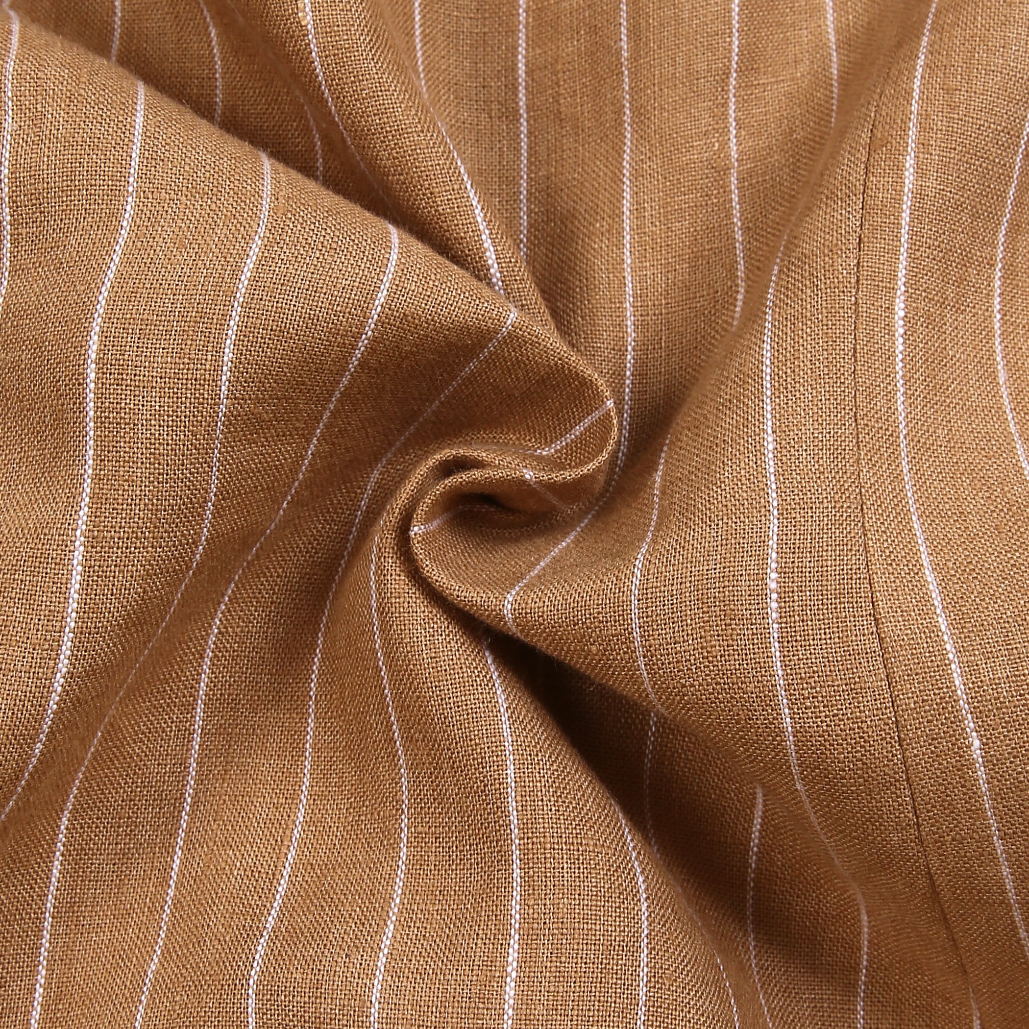 Khaki Striped Stand-Collar Jacket