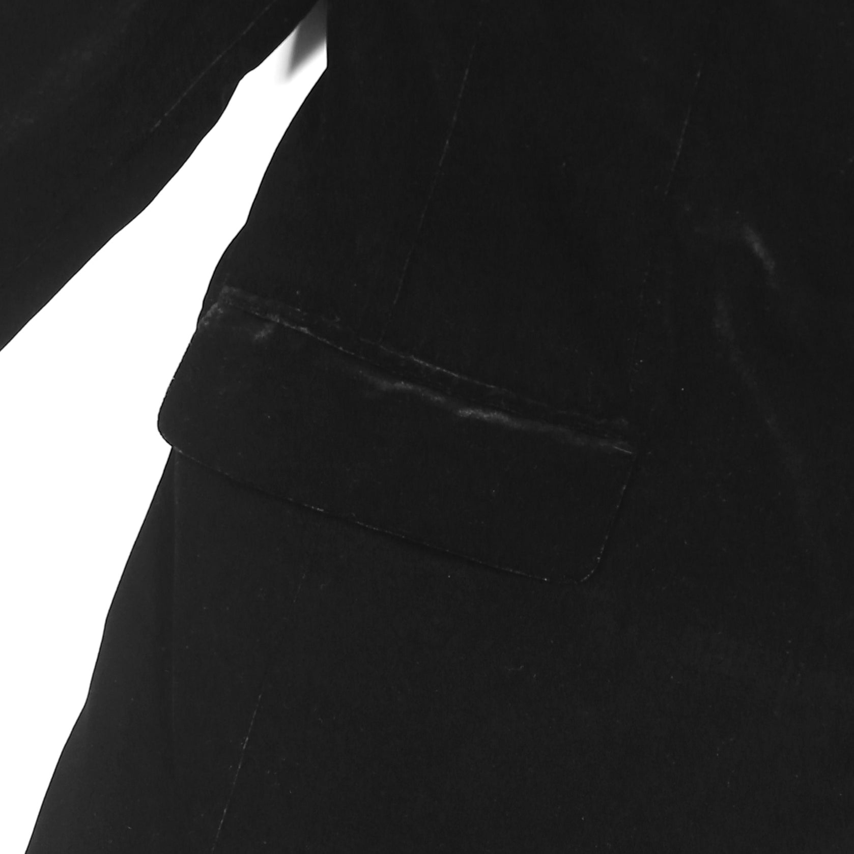 Black Velvet Stand-Collar Jacket