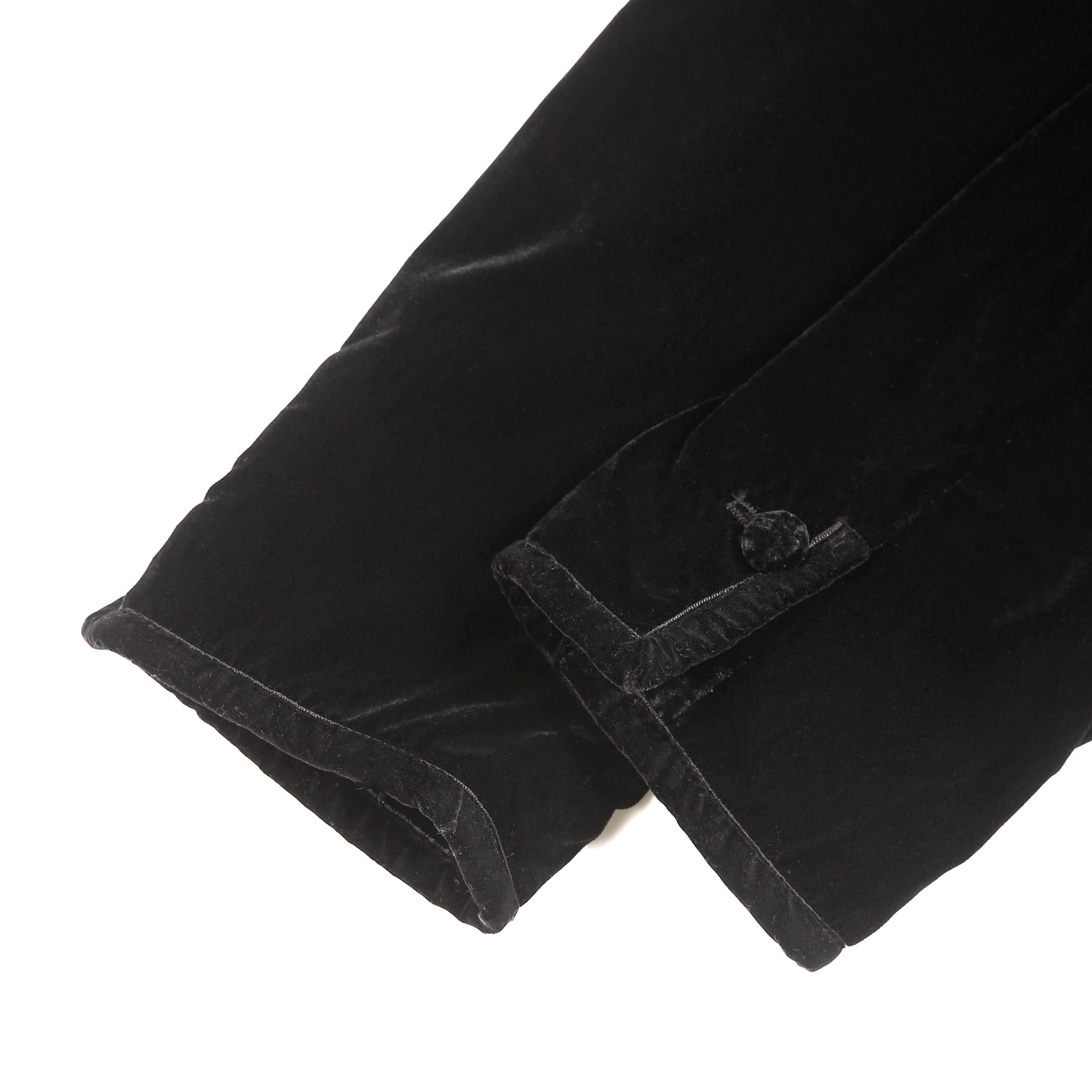 Black Velvet Stand-Collar Jacket