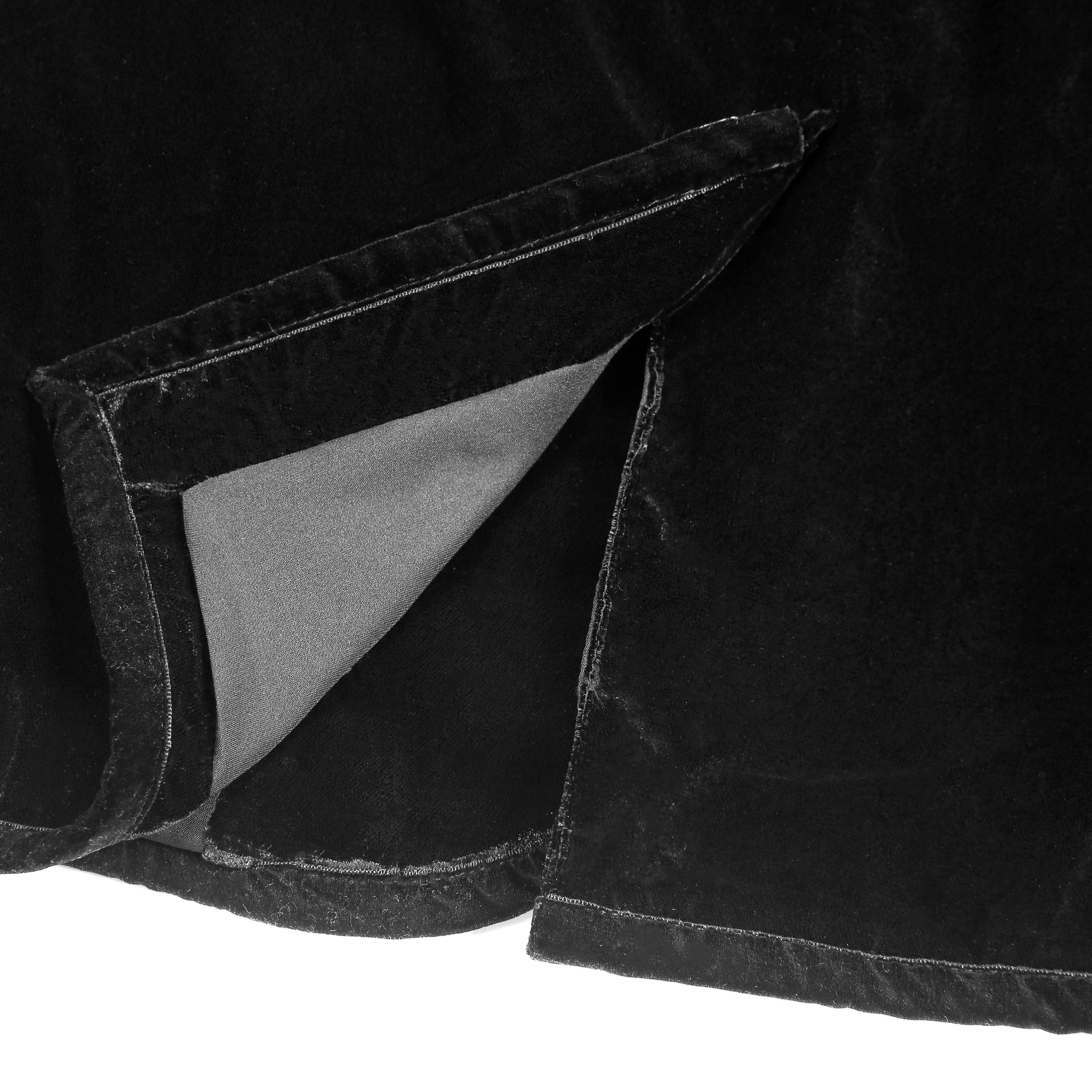 Black Velvet Stand-Collar Jacket