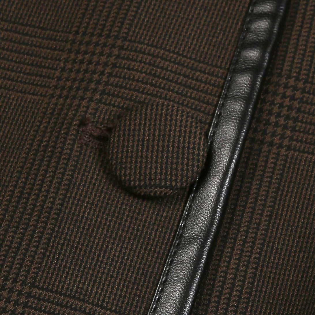 Brown Stand-Collar Jacket