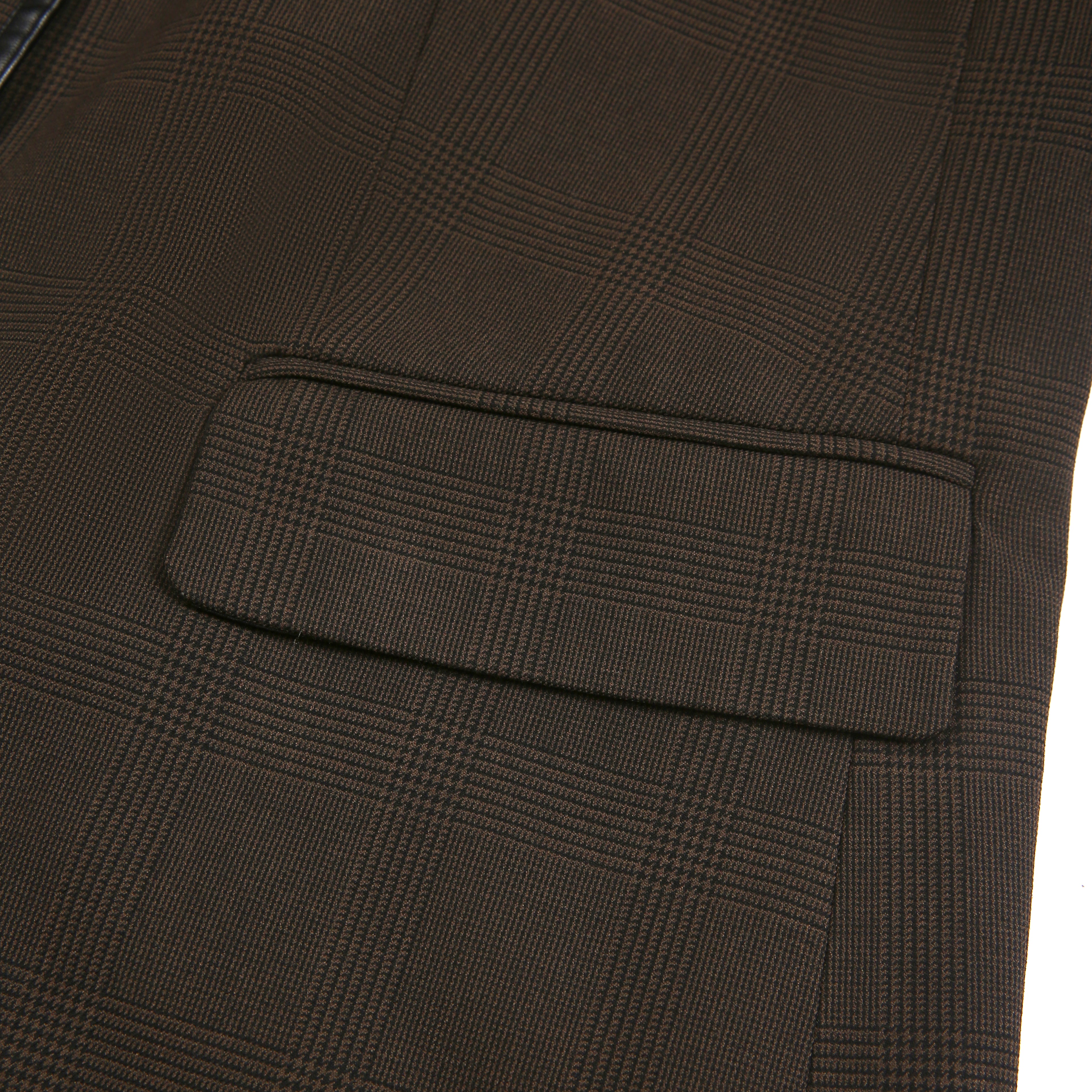 Brown Stand-Collar Jacket