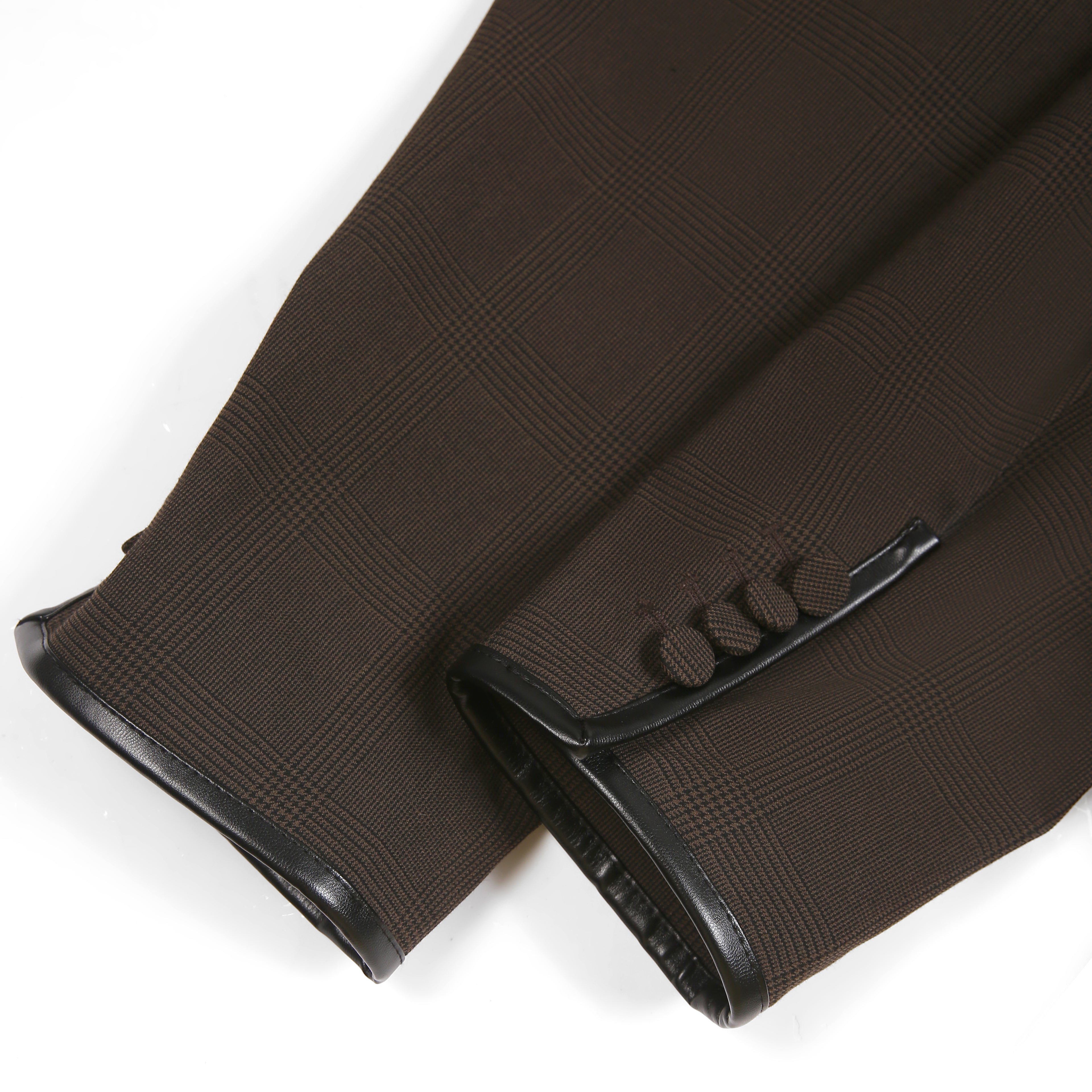 Brown Stand-Collar Jacket