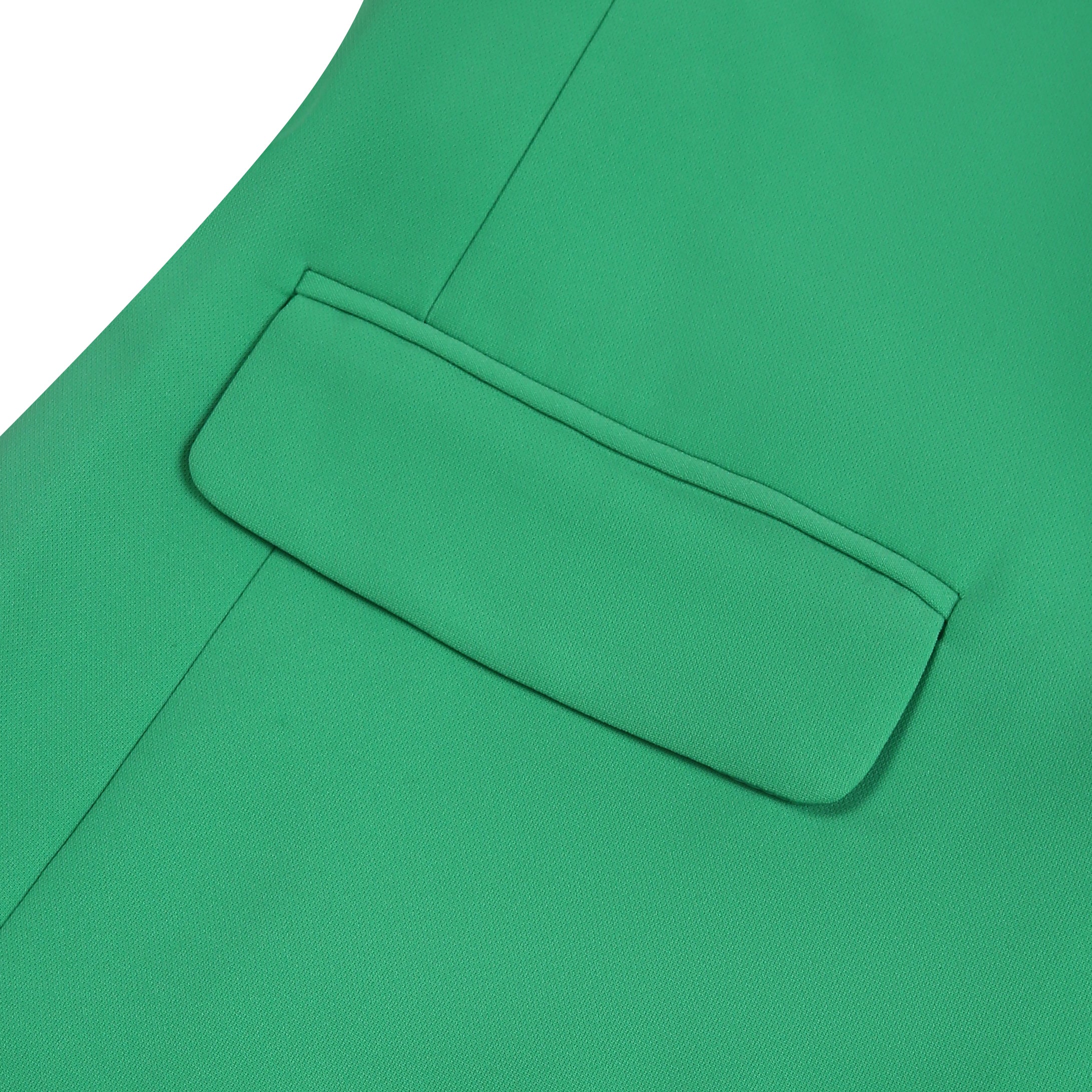 Green Stand-Collar Vest