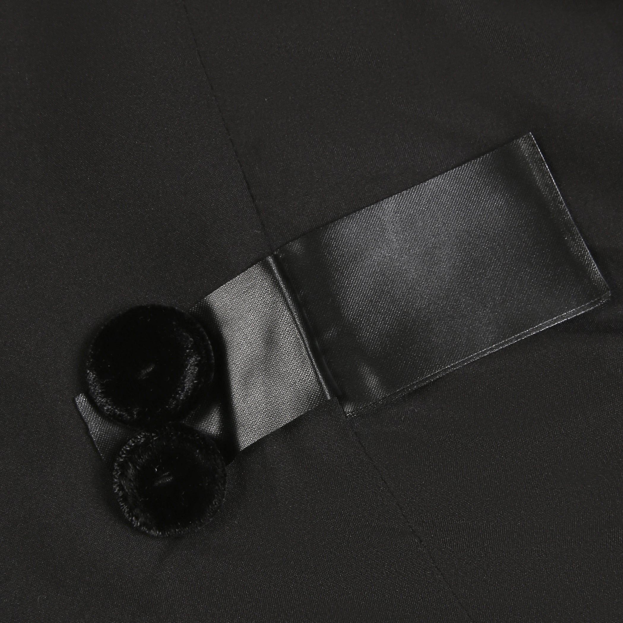 Black Velvet Stand-Collar Jacket